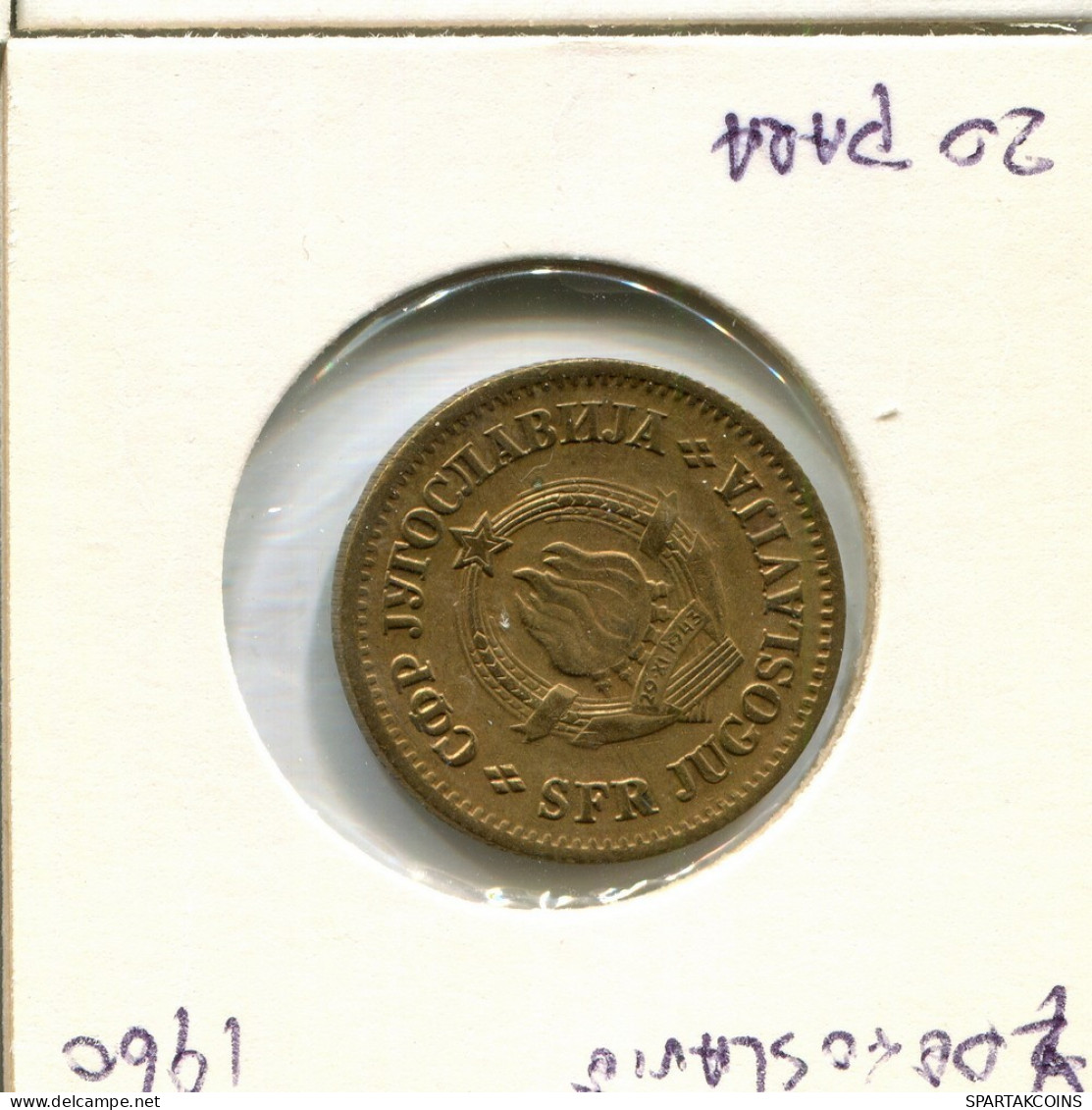 20 PARA 1965 YUGOSLAVIA Coin #AV143.U.A - Yougoslavie