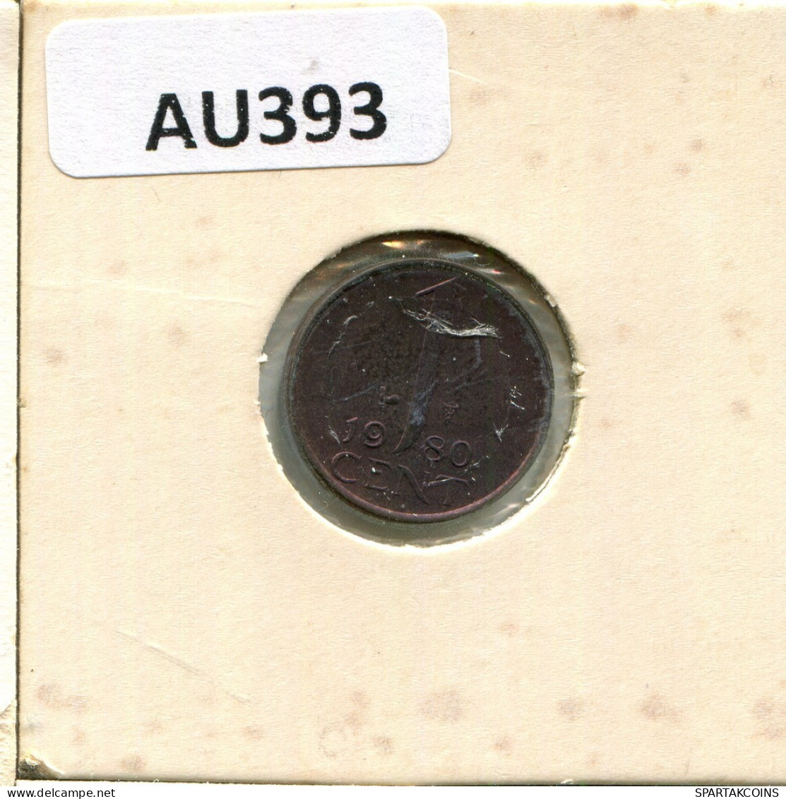 1 CENT 1980 NETHERLANDS Coin #AU393.U.A - 1948-1980: Juliana