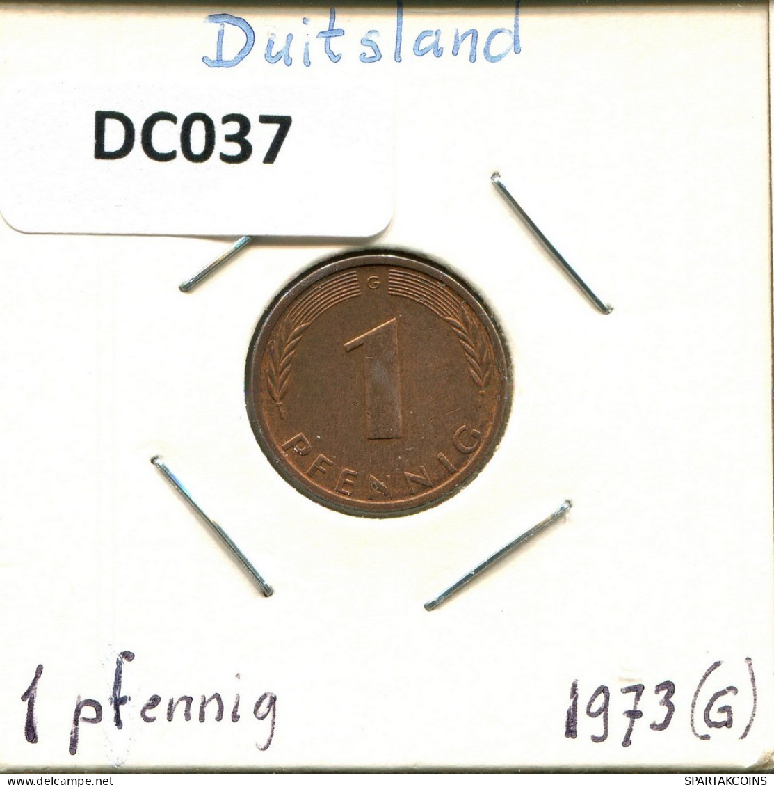 1 PFENNIG 1973 G BRD DEUTSCHLAND Münze GERMANY #DC037.D.A - 1 Pfennig