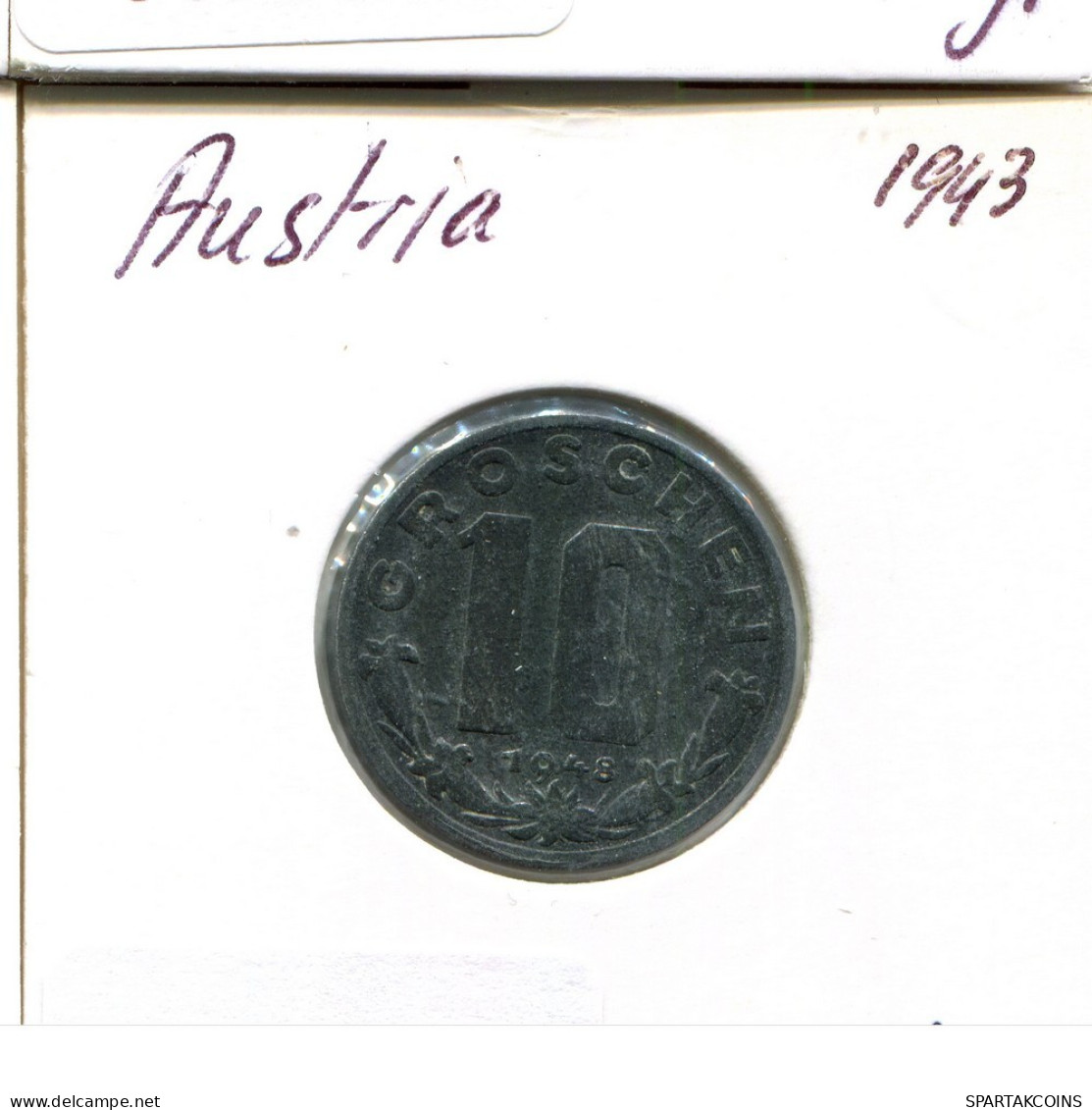 10 GROSCHEN 1948 AUTRICHE AUSTRIA Pièce #AT531.F.A - Austria
