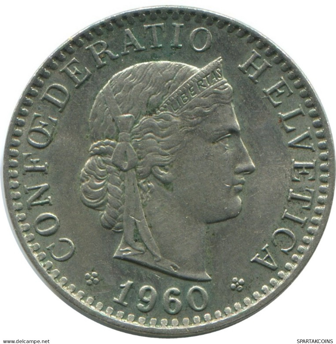 20 RAPPEN 1960 B SWITZERLAND Coin HELVETIA #AD959.2.U.A - Autres & Non Classés