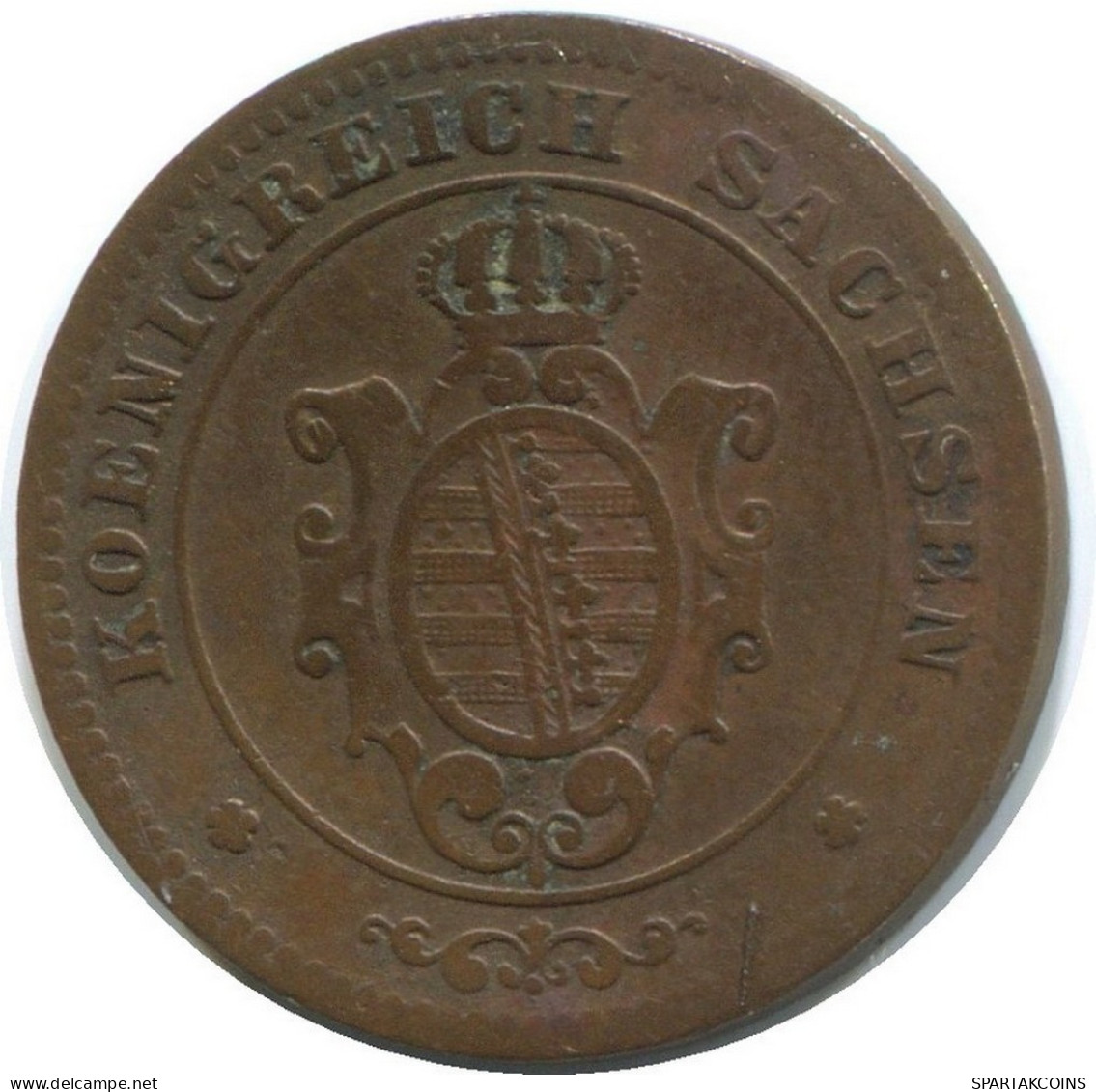 SAXONY 1 PFENNIG 1863 B Dresden Mint German States #DE10553.12.U.A - Sonstige & Ohne Zuordnung