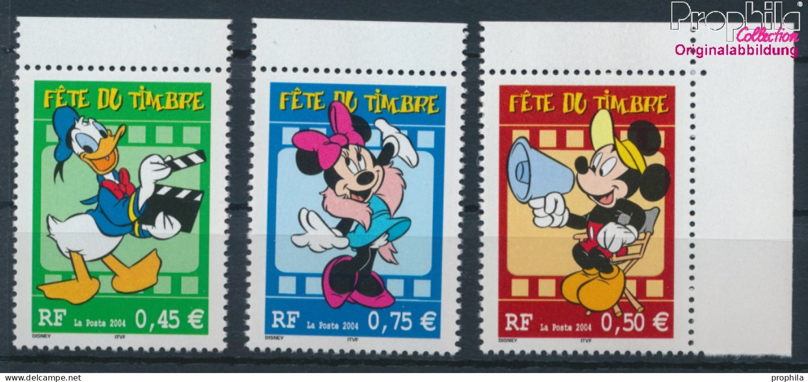 Frankreich 3785C-3787C (kompl.Ausg.) Postfrisch 2004 Walt-Disney-Figuren (10391246 - Nuevos