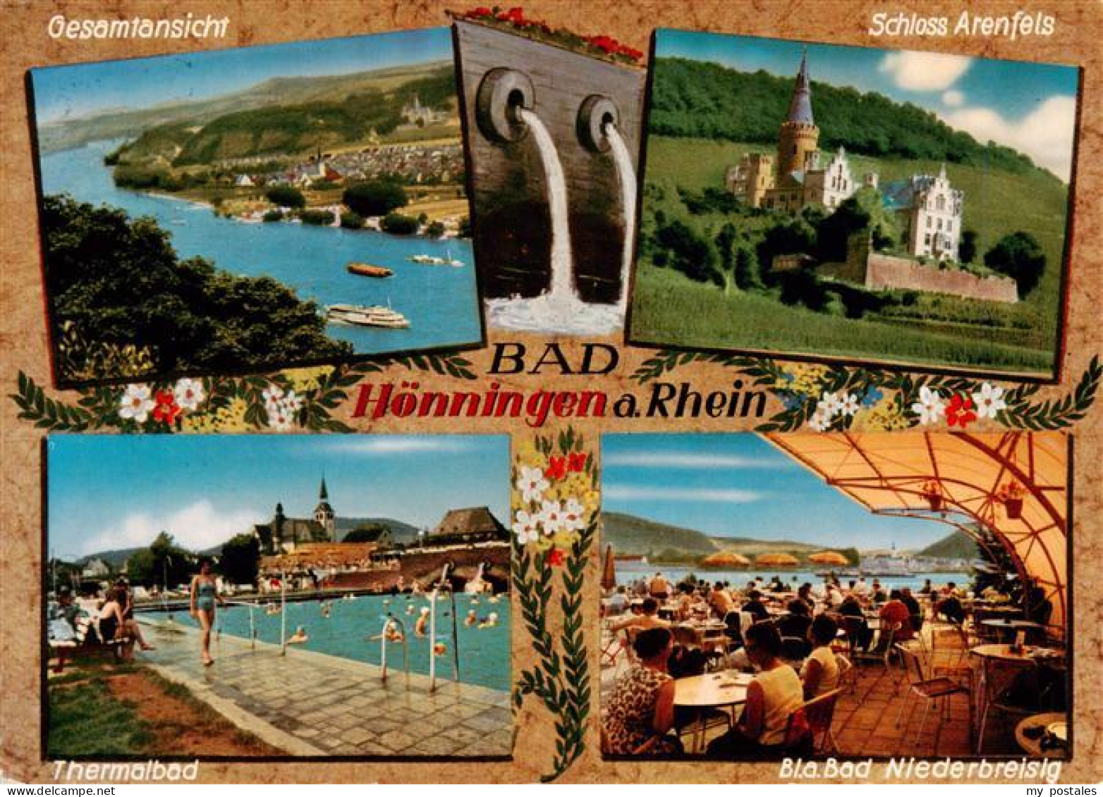 73946168 Bad_Hoenningen Gesamtansicht Blick Ueber Den Rhein Schloss Arenfels The - Bad Hoenningen