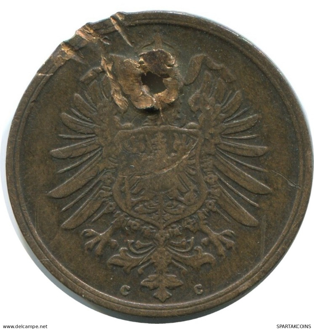 2 PFENNIG 1875 C GERMANY Coin #AD484.9.U.A - 2 Pfennig