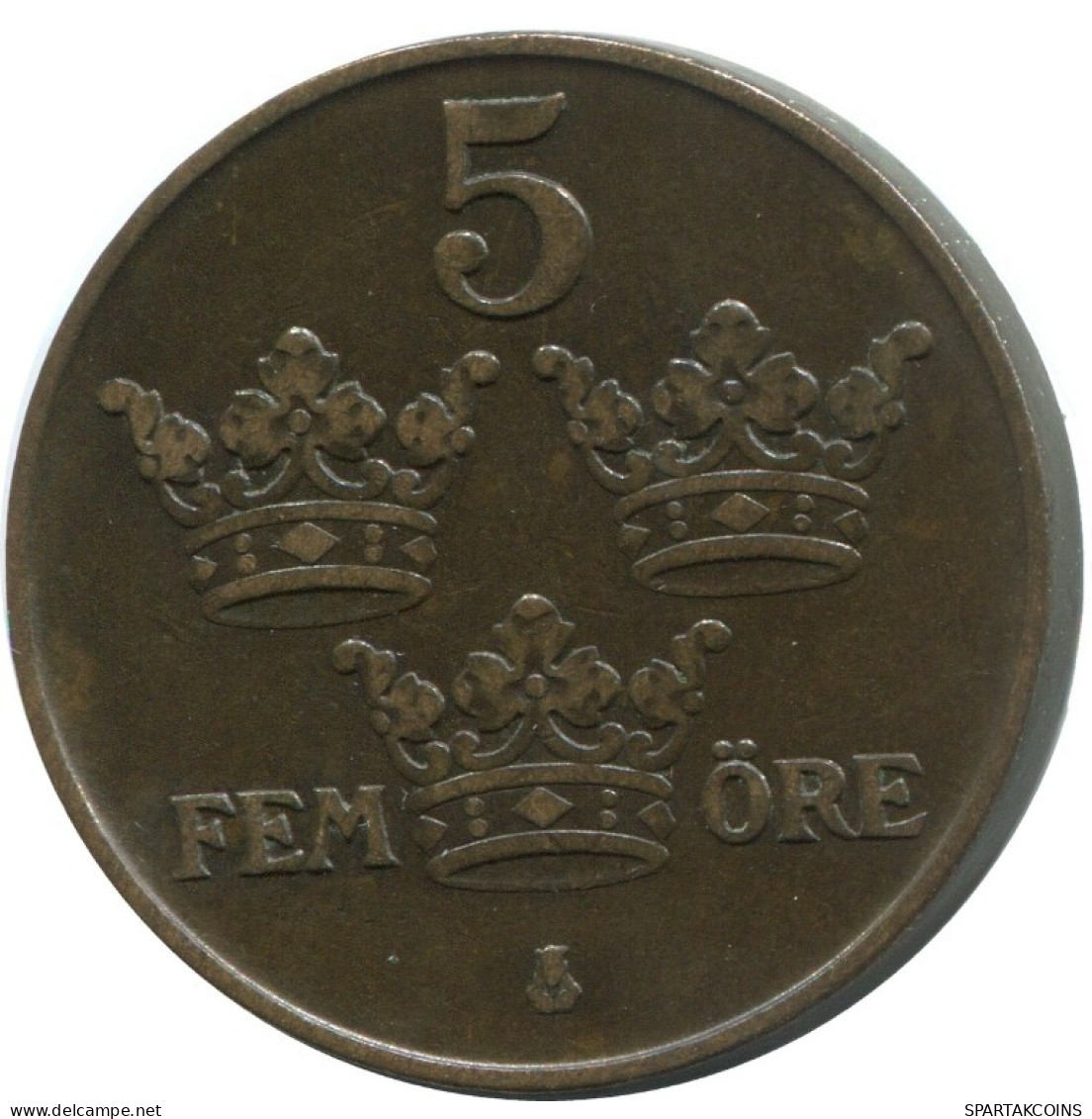 5 ORE 1913 SWEDEN Coin #AC461.2.U.A - Suède