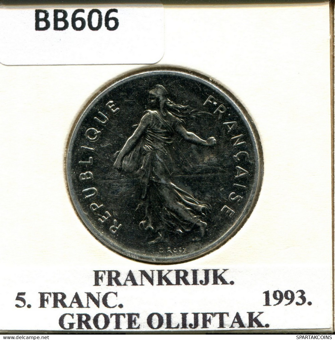 5 FRANCS 1993 FRANCE Coin #BB606.U.A - 5 Francs