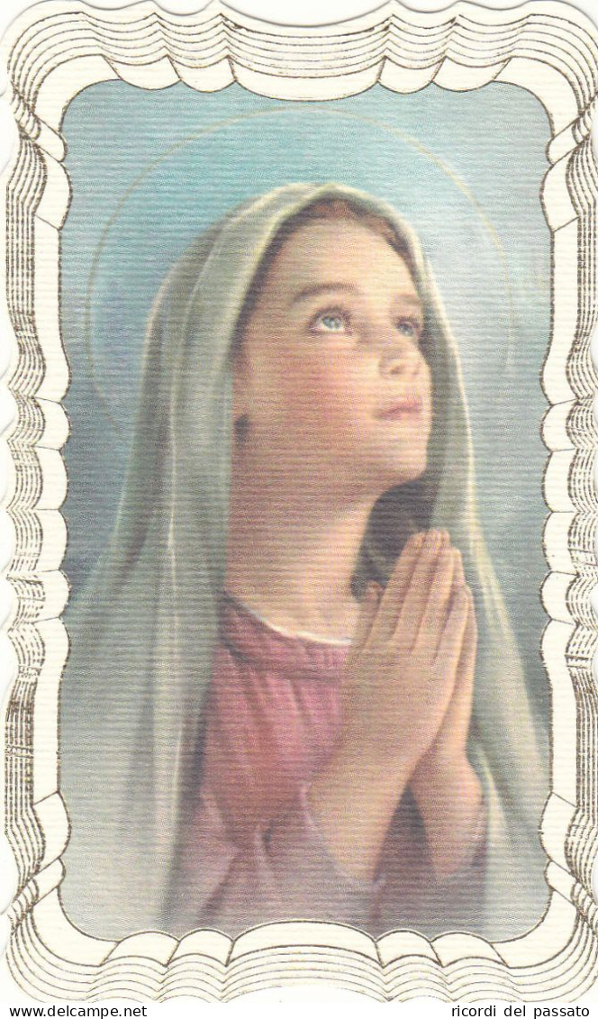 Santino Fustellato Fanciulla In Preghiera - Devotion Images