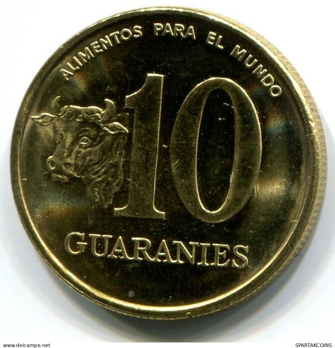 10 GUARANIES 1996 PARAGUAY UNC Münze #W11397.D.A - Paraguay