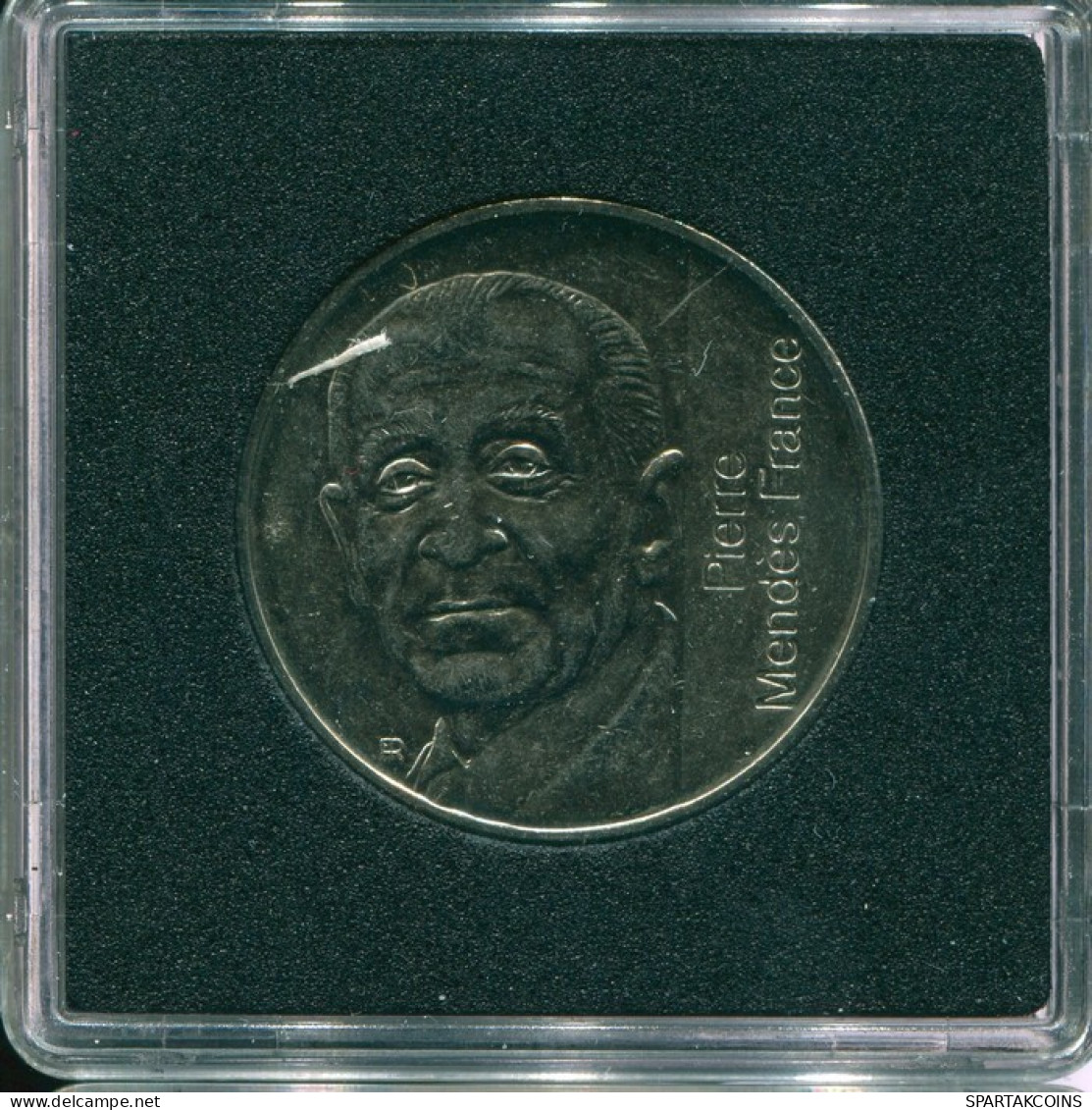 5 FRANCS 1992 FRANCE Coin PIERRE MENDES FRANCE Coin AUNC #FR1109.4.U.A - 5 Francs