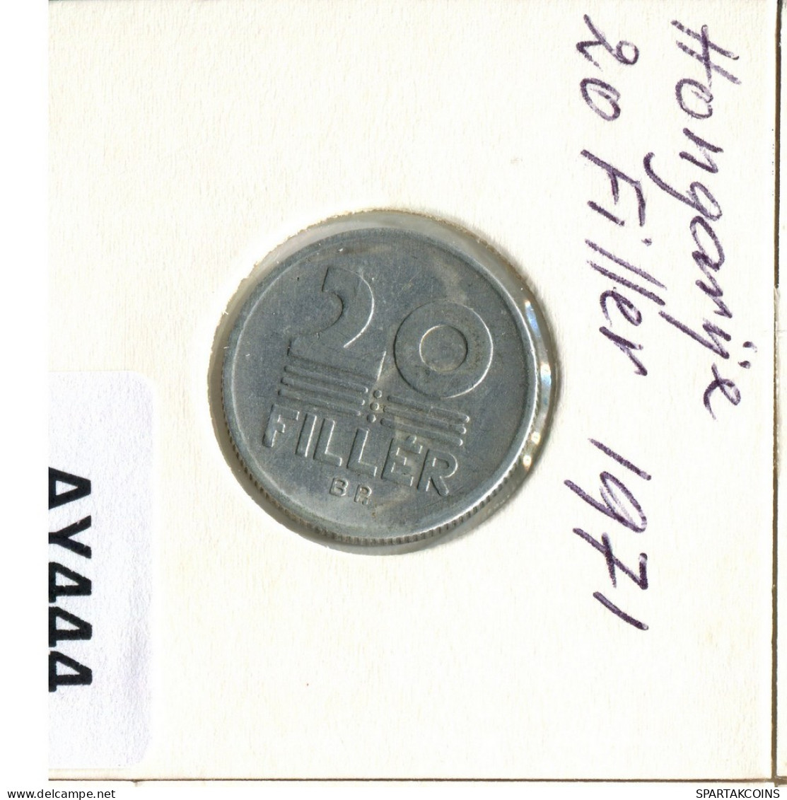 20 FILLER 1971 HUNGARY Coin #AY444.U.A - Hongarije