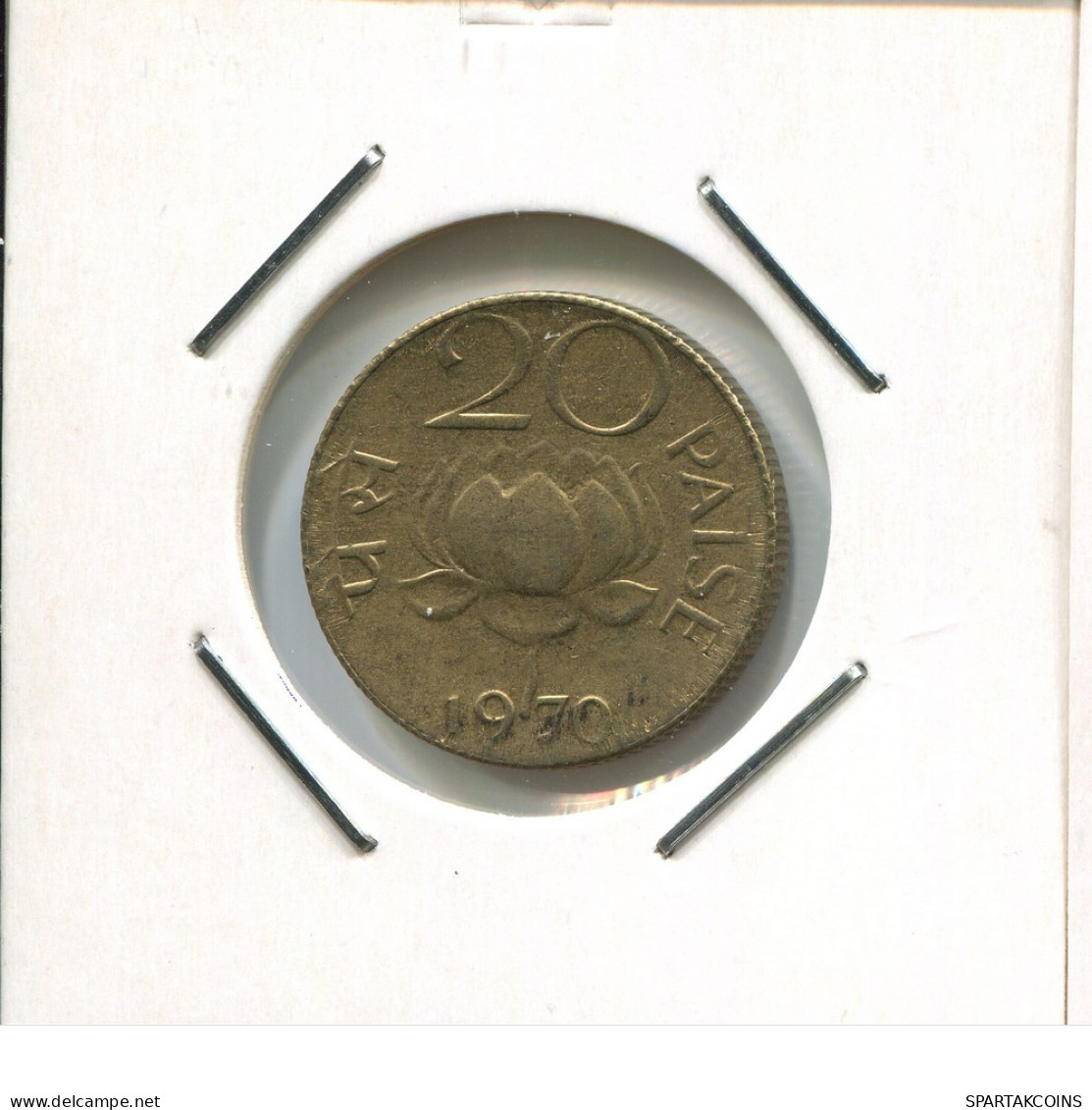 20 PAISE 1970 INDIA Coin #AR603.U.A - Inde