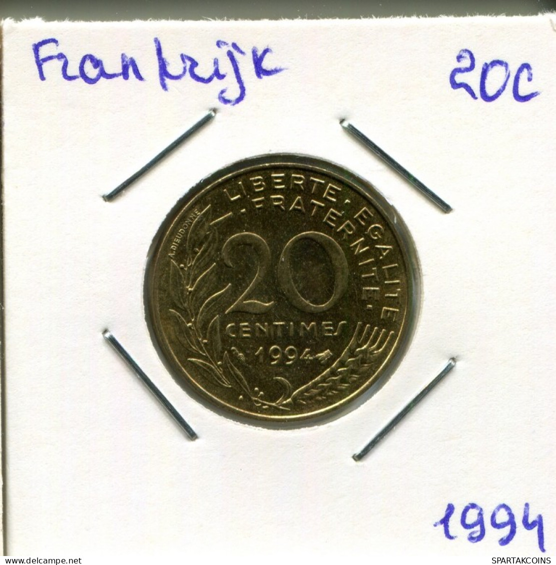 20 CENTIMES 1994 FRANKREICH FRANCE Französisch Münze #AM875.D.A - 20 Centimes