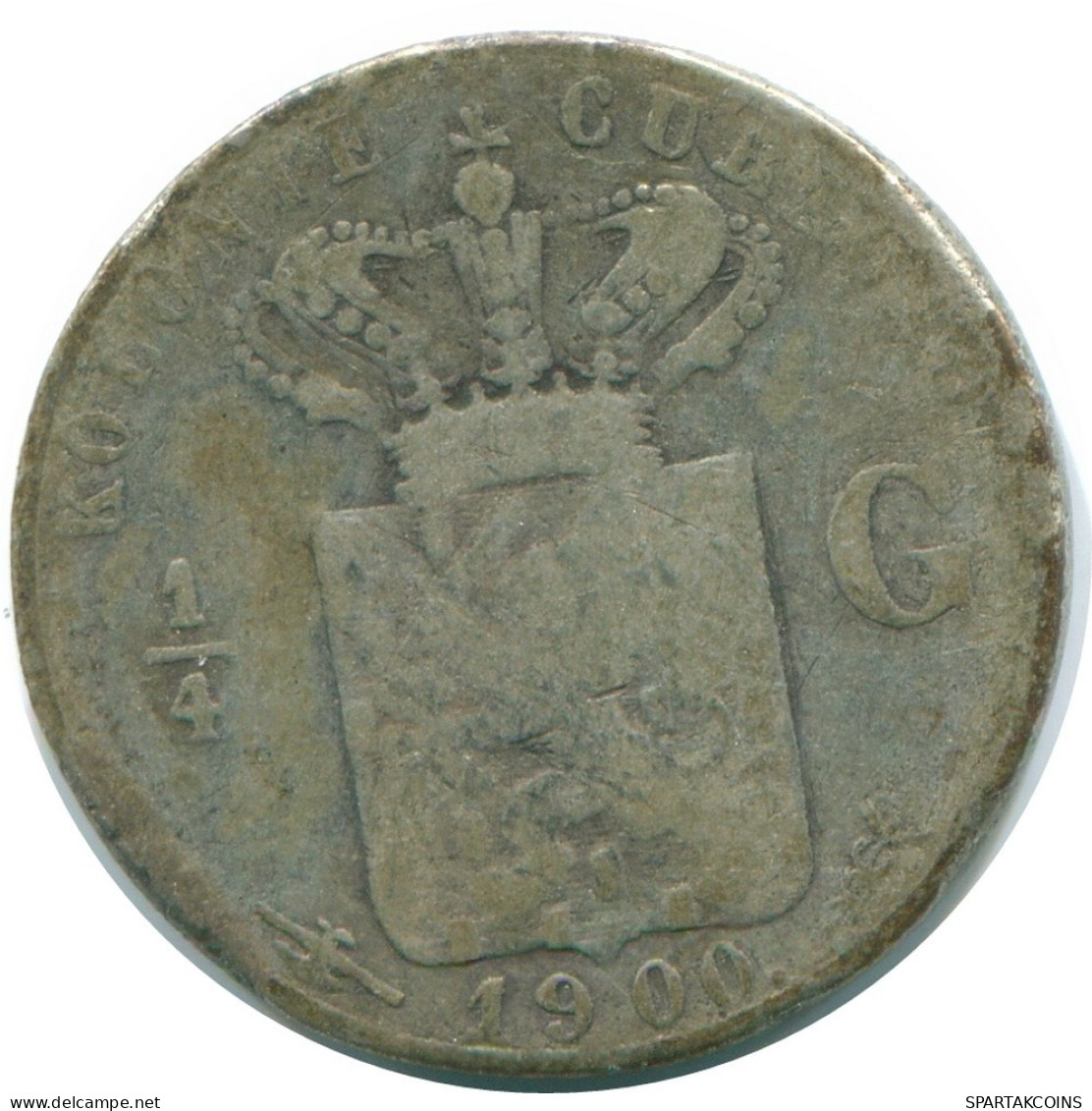 1/4 GULDEN 1900 CURACAO NIEDERLANDE SILBER Koloniale Münze #NL10466.4.D.A - Curaçao