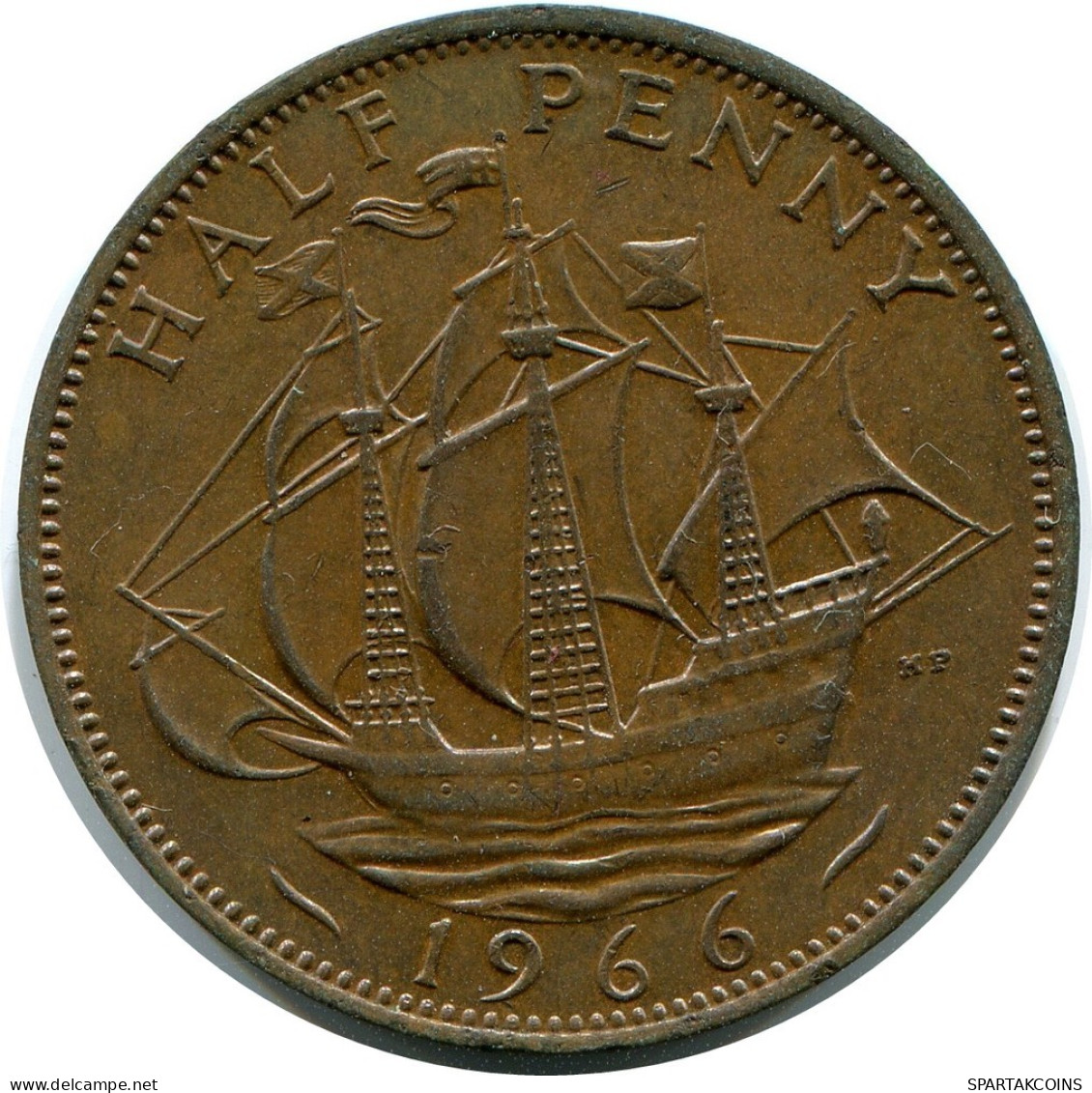 HALF PENNY 1966 UK GREAT BRITAIN Coin #AZ722.U.A - C. 1/2 Penny