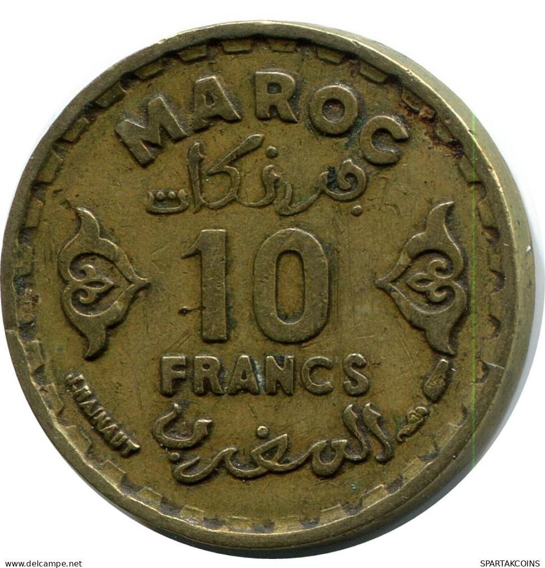 10 FRANCS 1952 MARRUECOS MOROCCO Moneda #AP250.E.A - Morocco