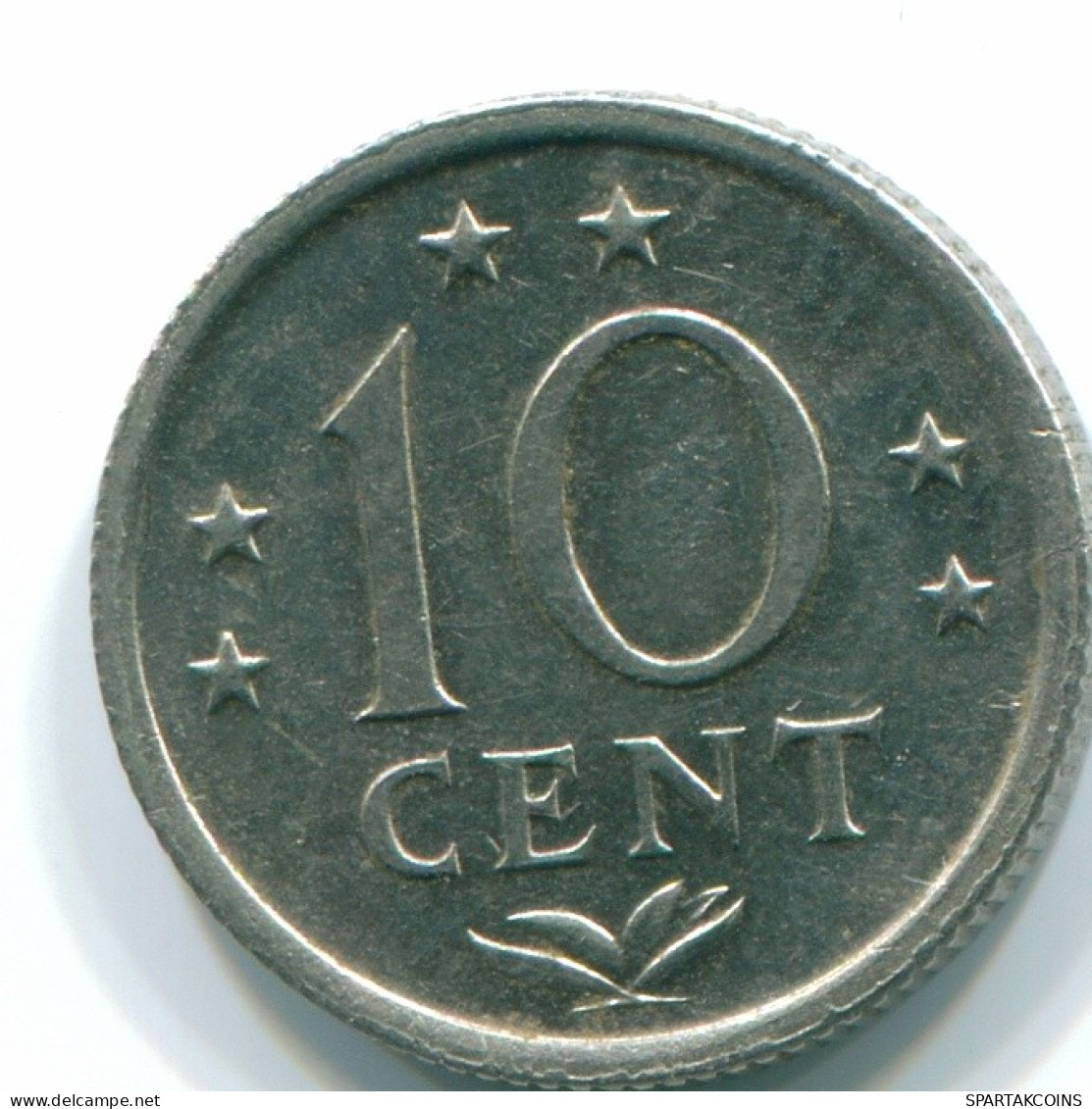 10 CENTS 1971 ANTILLAS NEERLANDESAS Nickel Colonial Moneda #S13490.E.A - Niederländische Antillen