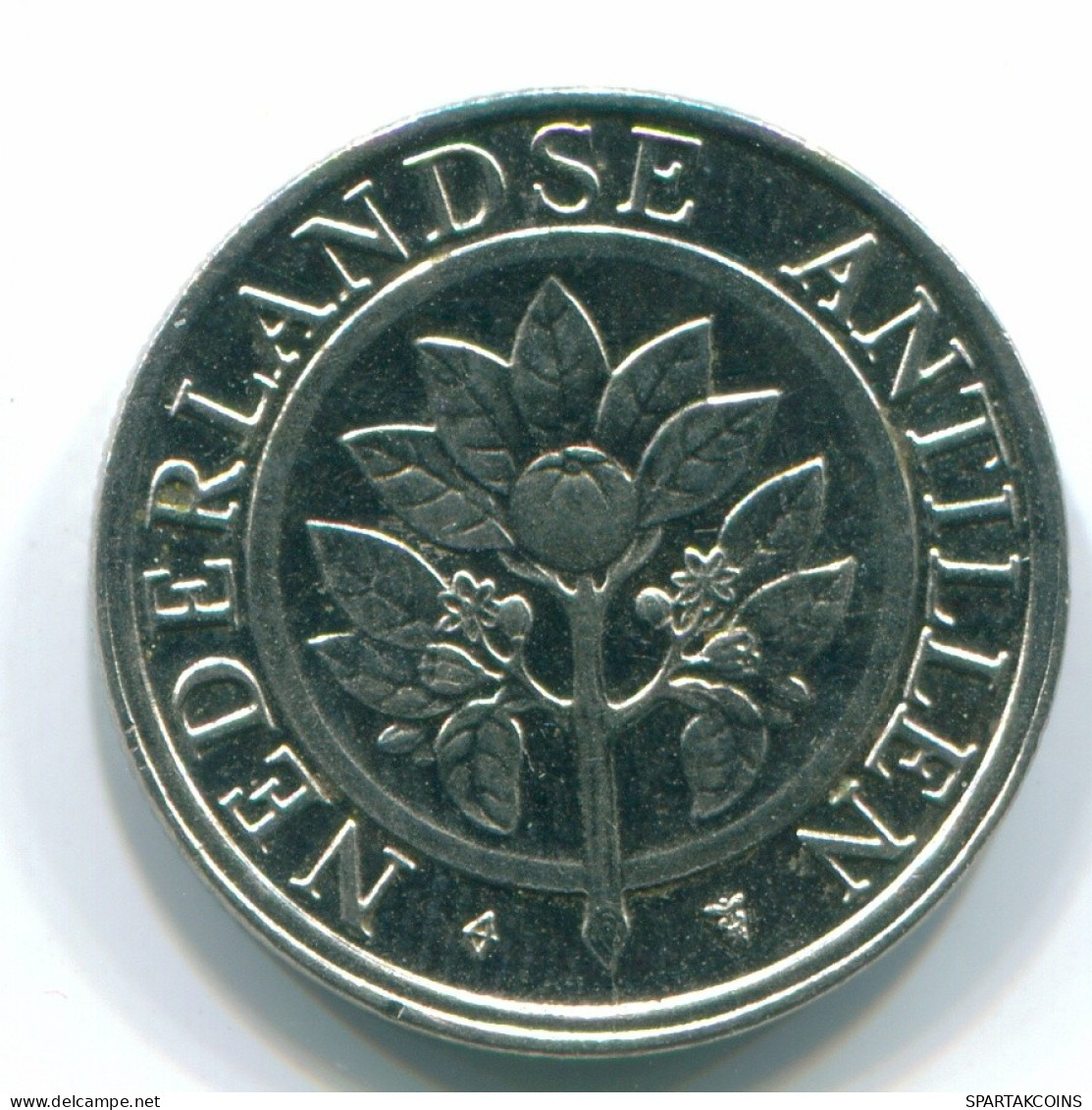 25 CENTS 1990 ANTILLES NÉERLANDAISES Nickel Colonial Pièce #S11266.F.A - Niederländische Antillen