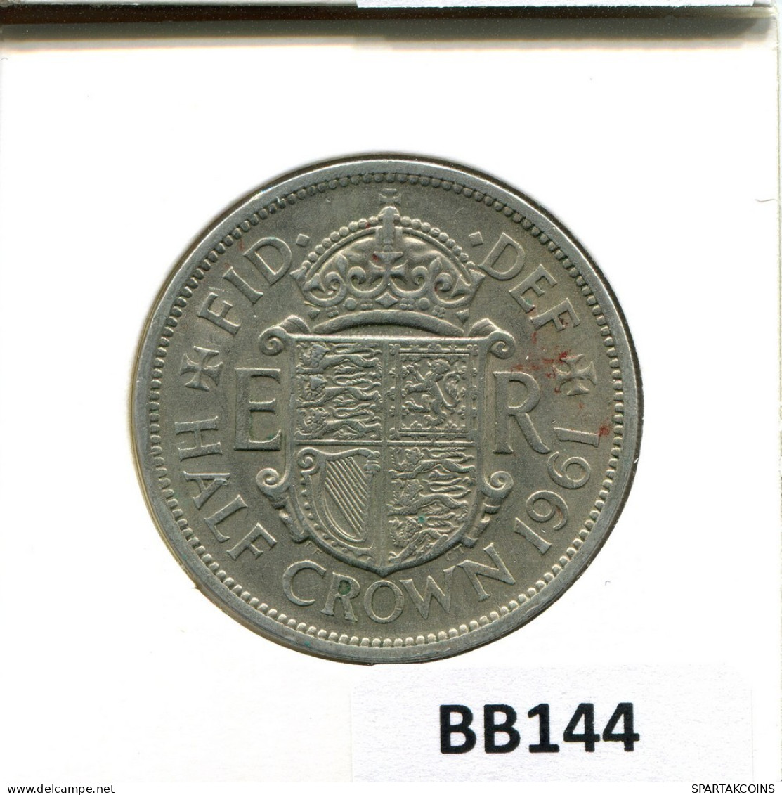 HALF CROWN 1961 UK GREAT BRITAIN Coin #BB144.U.A - K. 1/2 Crown