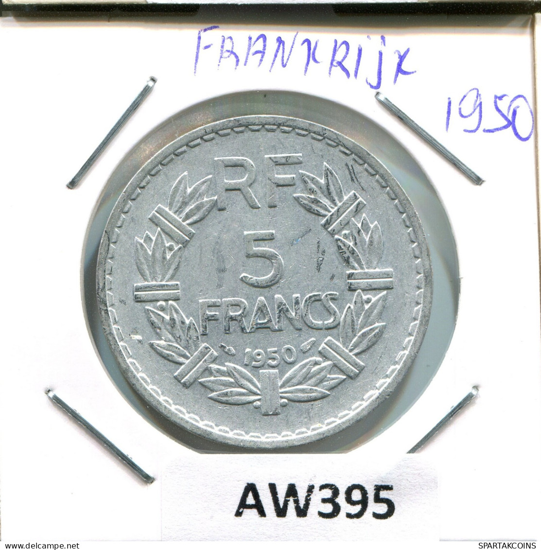 5 FRANCS 1950 FRANCIA FRANCE Moneda #AW395.E.A - 5 Francs