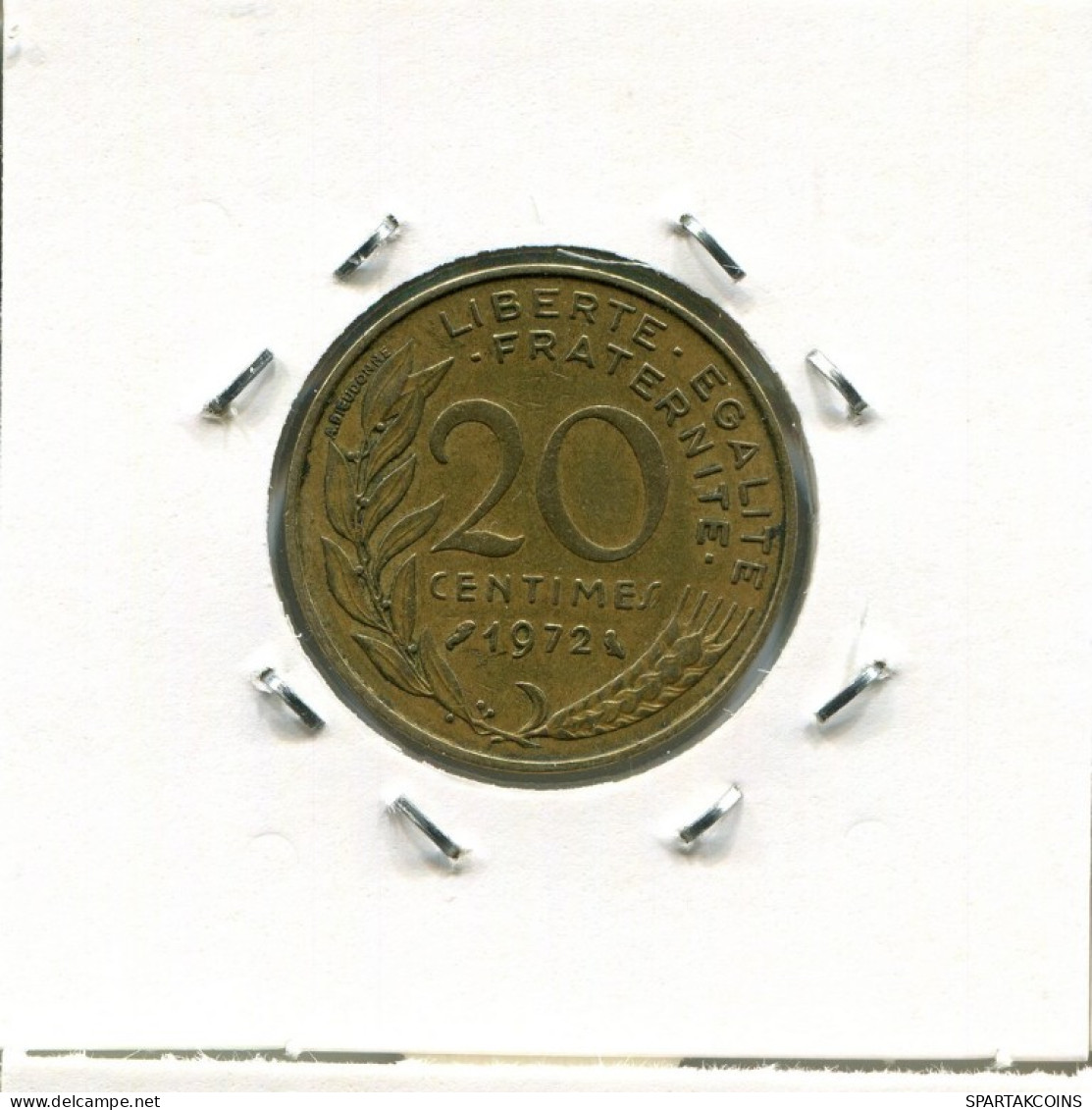 20 CENTIMES 1972 FRANCIA FRANCE Moneda #AN885.E.A - 20 Centimes