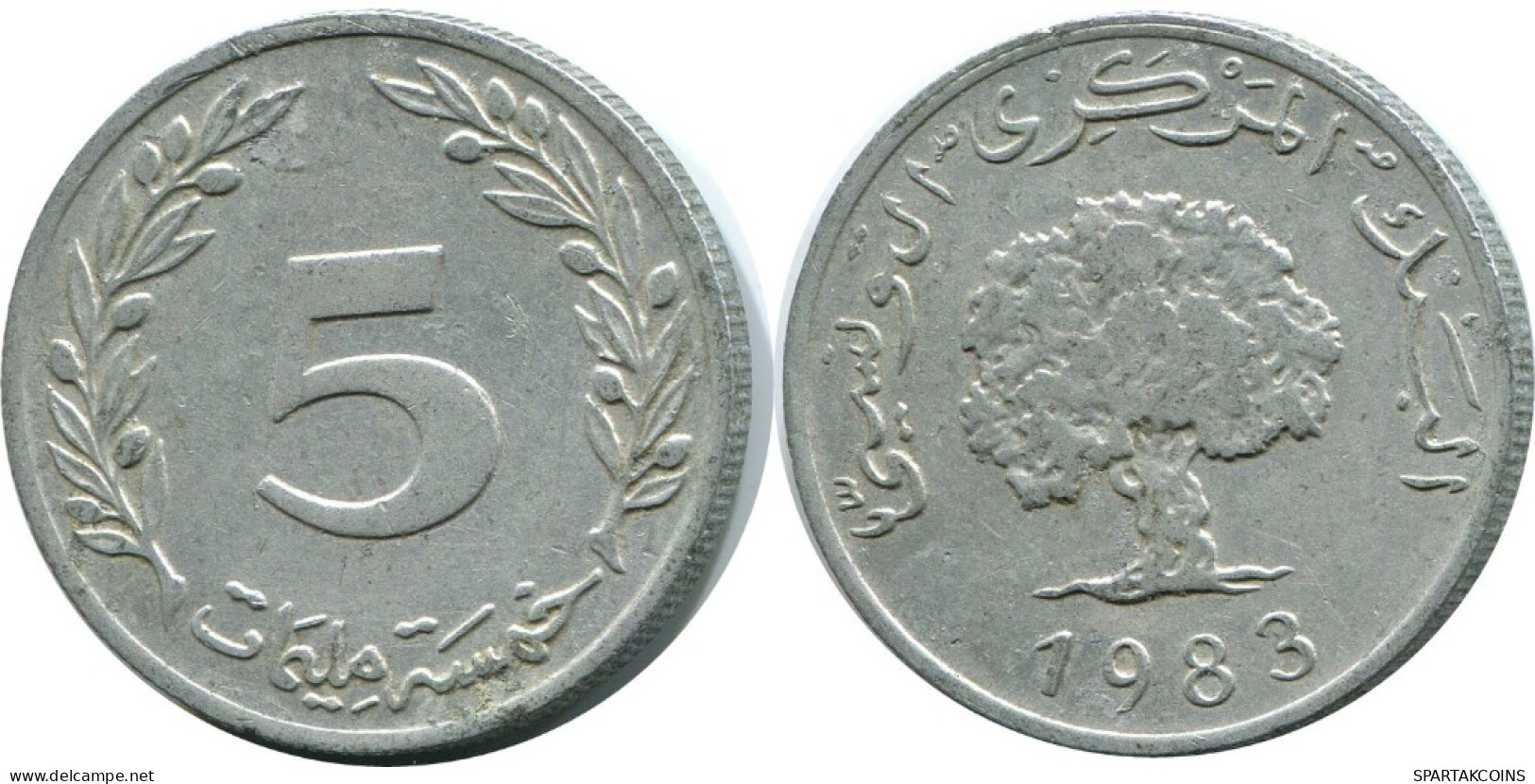 5 MILLIMES 1983 TUNISIA Coin #AH891.U.A - Tunesien