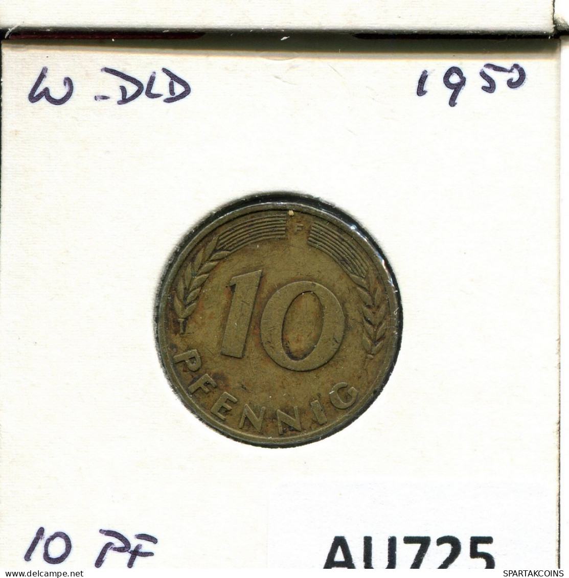 10 PFENNIG 1950 F BRD ALEMANIA Moneda GERMANY #AU725.E.A - 10 Pfennig