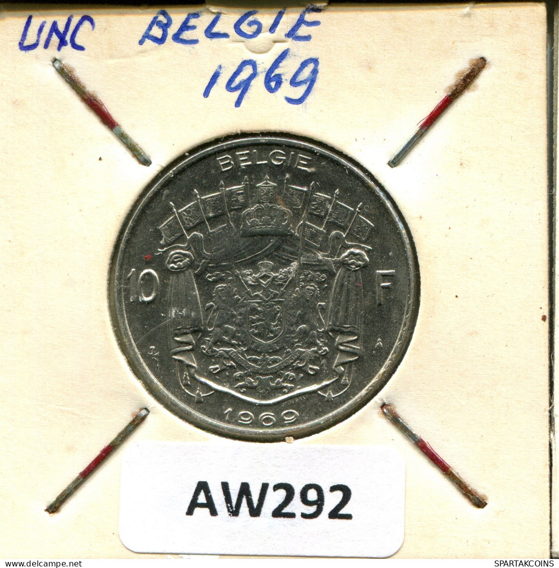 10 FRANCS 1969 DUTCH Text BELGIQUE BELGIUM Pièce I #AW292.F.A - 10 Francs