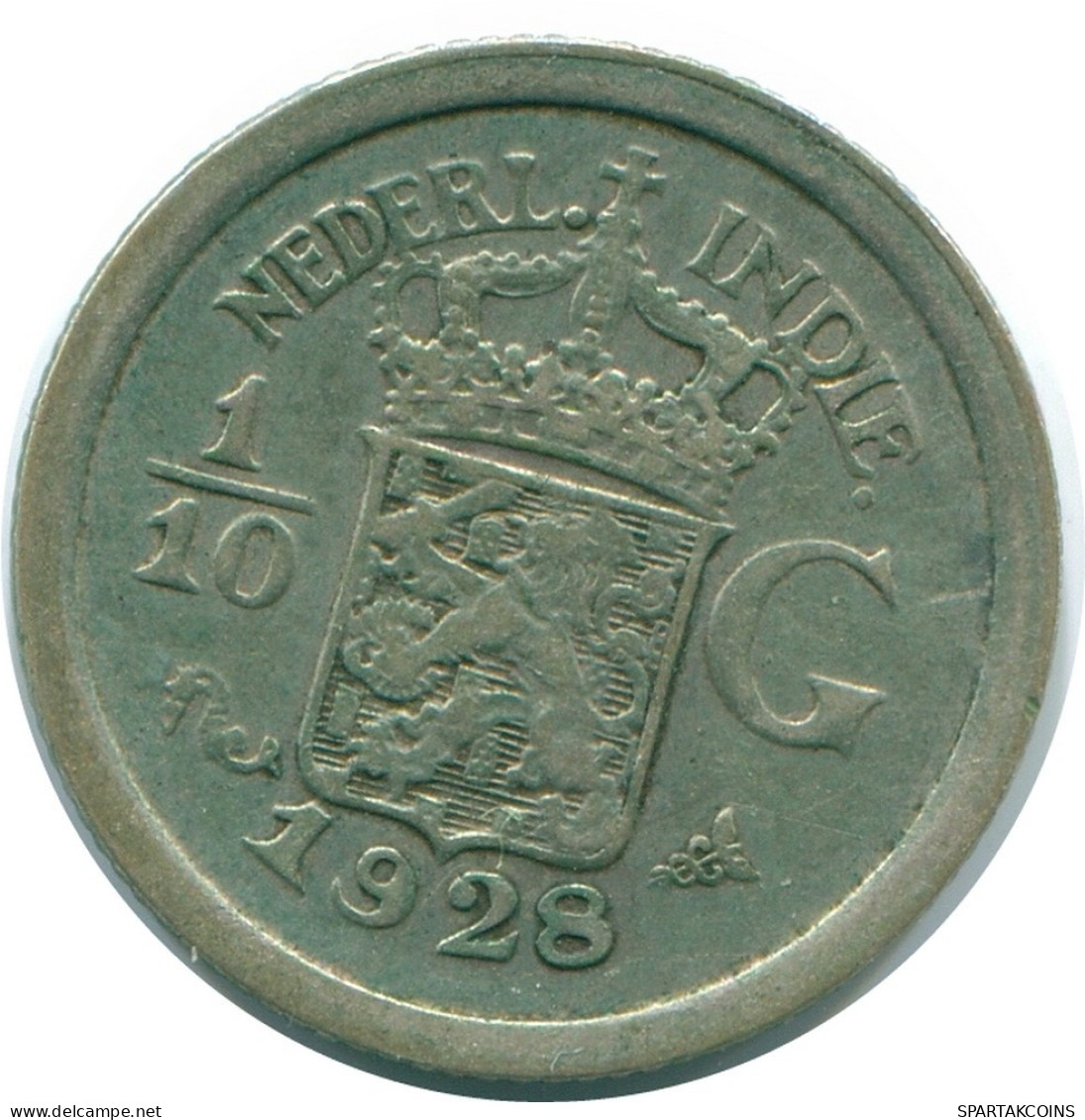 1/10 GULDEN 1928 INDIAS ORIENTALES DE LOS PAÍSES BAJOS PLATA #NL13430.3.E.A - Niederländisch-Indien