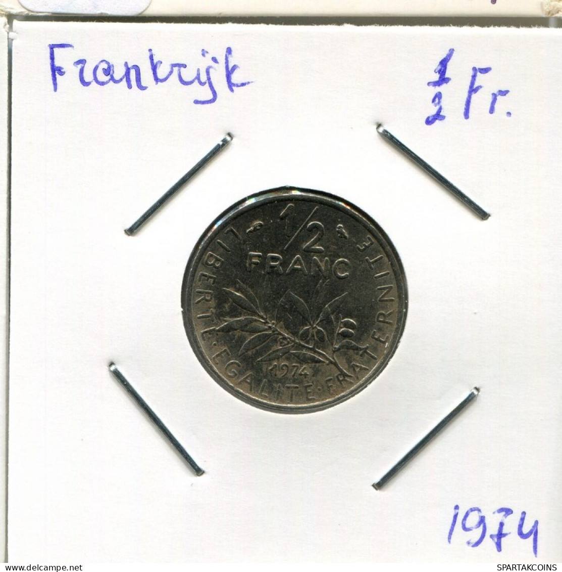 1/2 FRANC 1974 FRANCIA FRANCE Moneda #AM920.E.A - 1/2 Franc