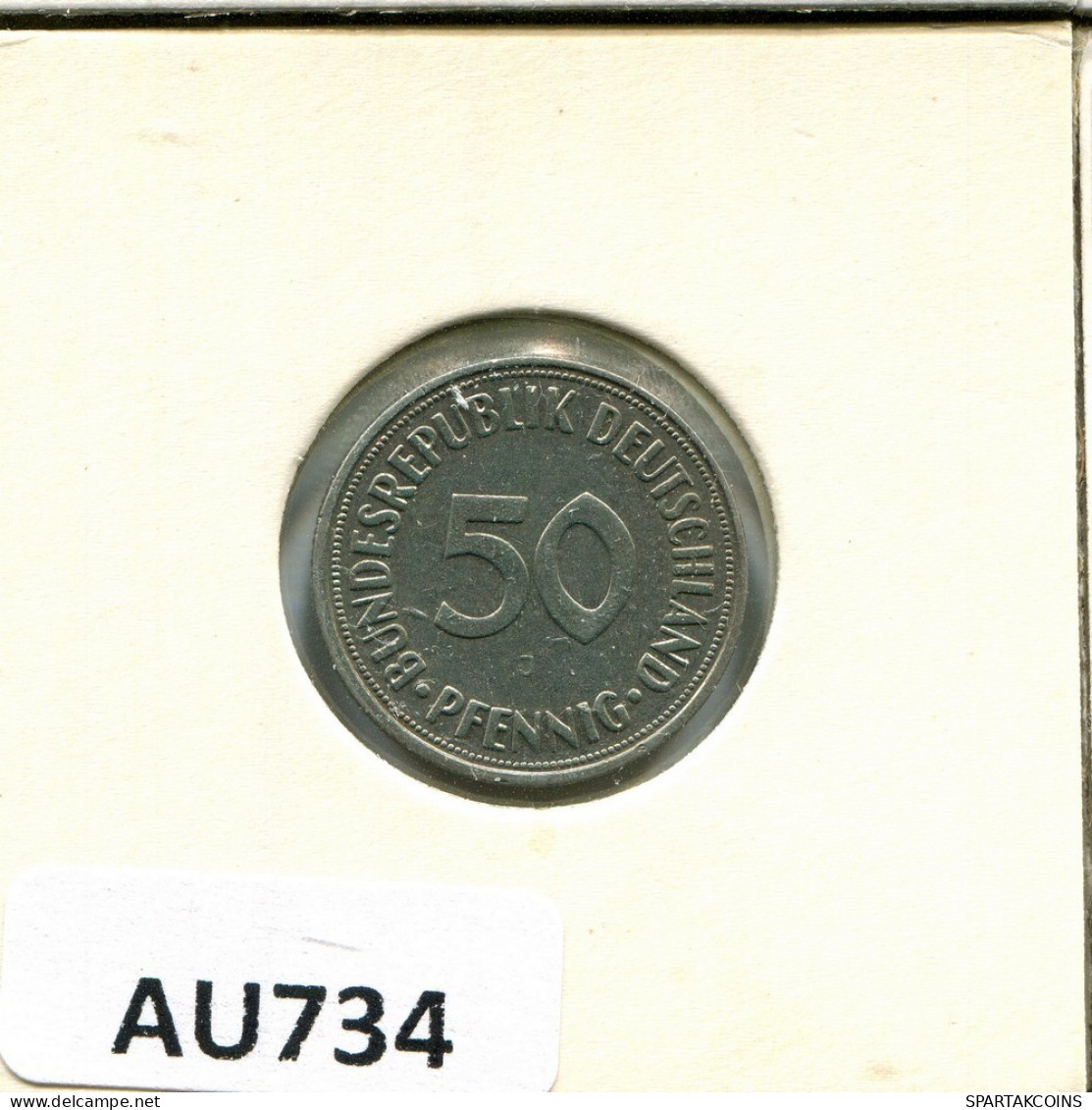 50 PFENNIG 1950 J BRD ALEMANIA Moneda GERMANY #AU734.E.A - 50 Pfennig