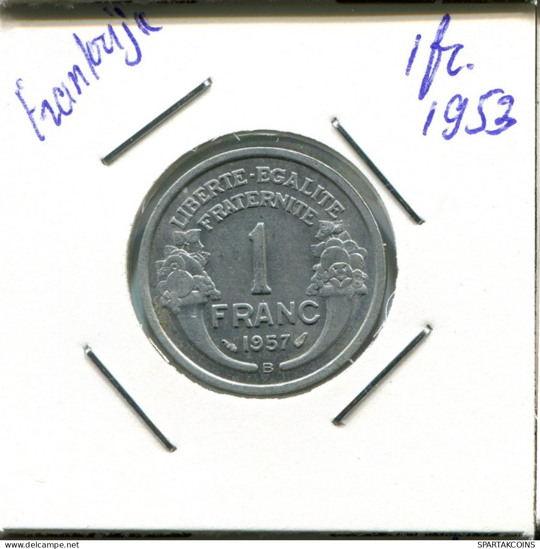 1 FRANC 1957 FRANCIA FRANCE Moneda #AN951.E.A - 1 Franc