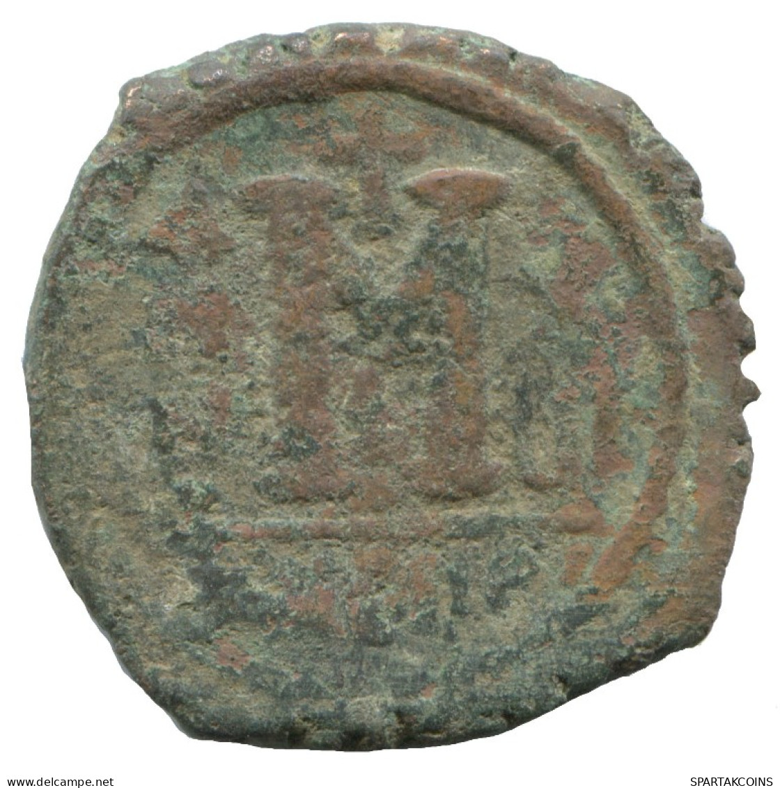 FLAVIUS MAURICIUS FOLLIS Original Antique BYZANTIN Pièce 11g/30mm #AA511.19.F.A - Byzantinische Münzen