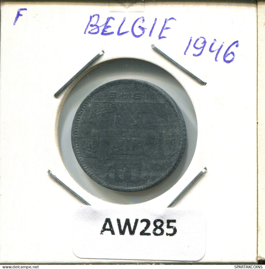 1 FRANC 1946 BELGIE-BELGIQUE BÉLGICA BELGIUM Moneda #AW285.E.A - 1 Franc