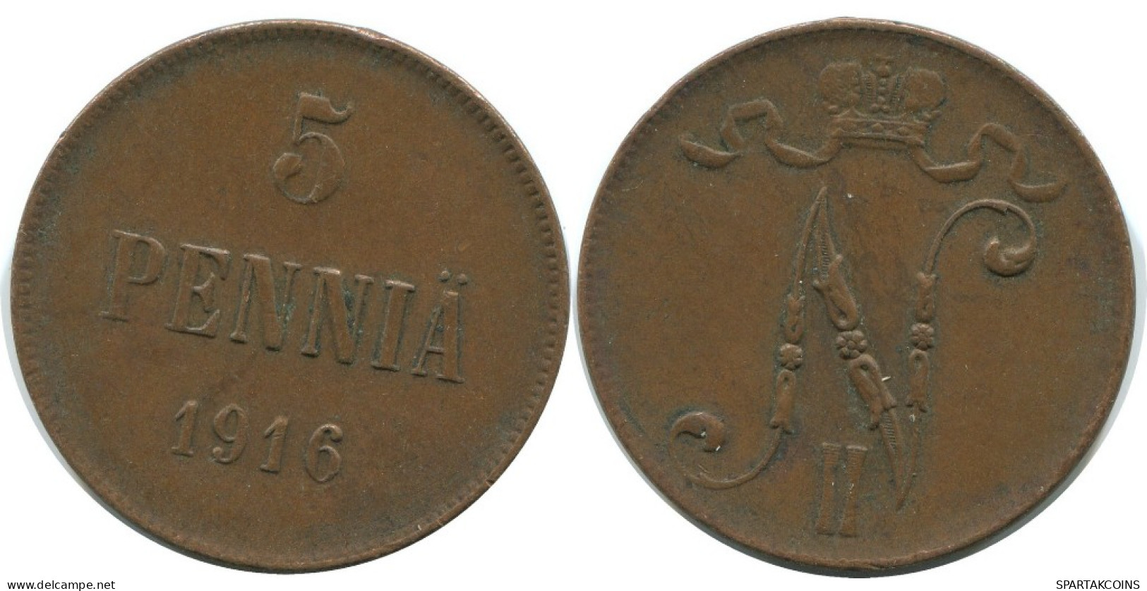 5 PENNIA 1916 FINNLAND FINLAND Münze RUSSLAND RUSSIA EMPIRE #AB146.5.D.A - Finland