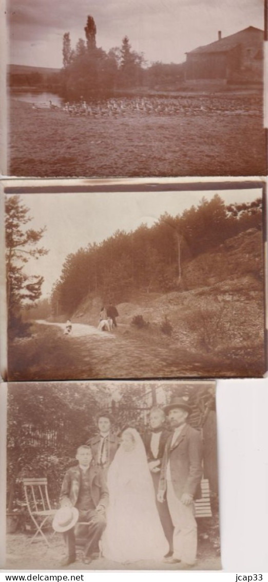 LOT DE 7 PHOTOS PERSONNAGES ET PAYSAGES  -  1906 Et 1908  - - Places