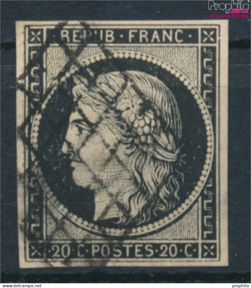 Frankreich 3y Gelbes Papier Gestempelt 1849 Ceres (10391124 - 1849-1850 Ceres