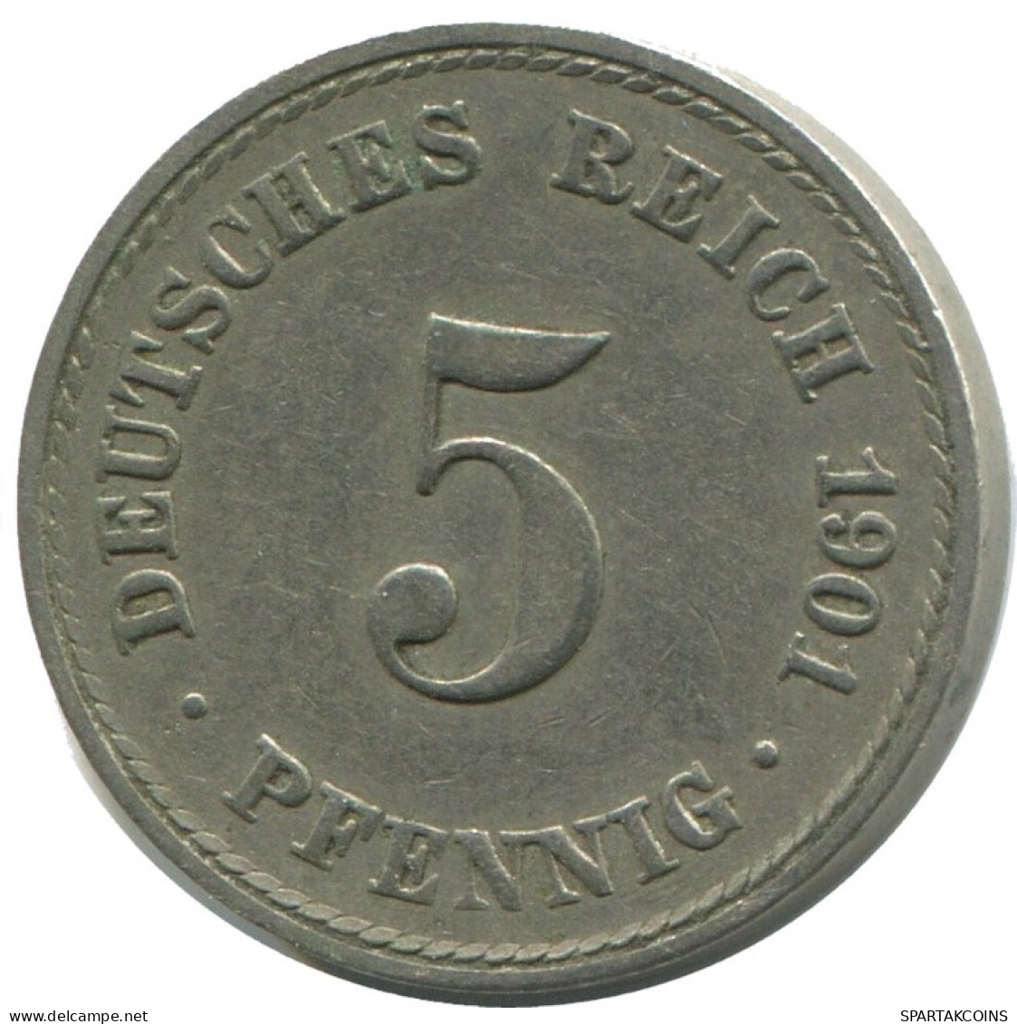 5 PFENNIG 1901 A GERMANY Coin #AD531.9.U.A - 5 Pfennig