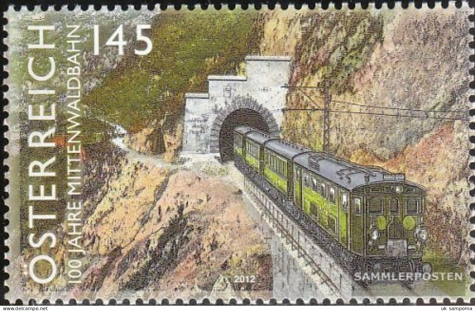Austria 3020 (complete Issue) Unmounted Mint / Never Hinged 2012 Railway - Nuovi