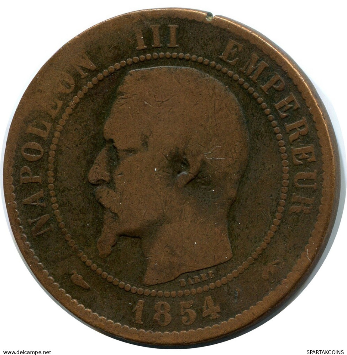 10 CENTIMES 1854 A FRANCE Pièce Napoleon III #AZ851.F.A - 10 Centimes