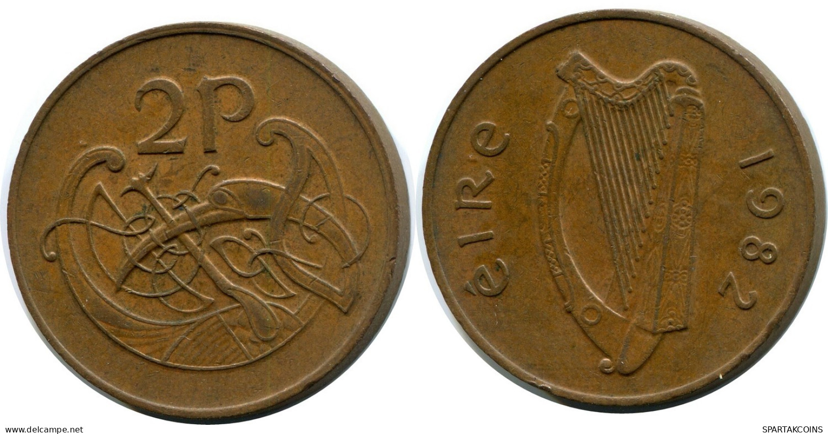 2 PENCE 1982 IRLANDE IRELAND Pièce #AX915.F.A - Irland