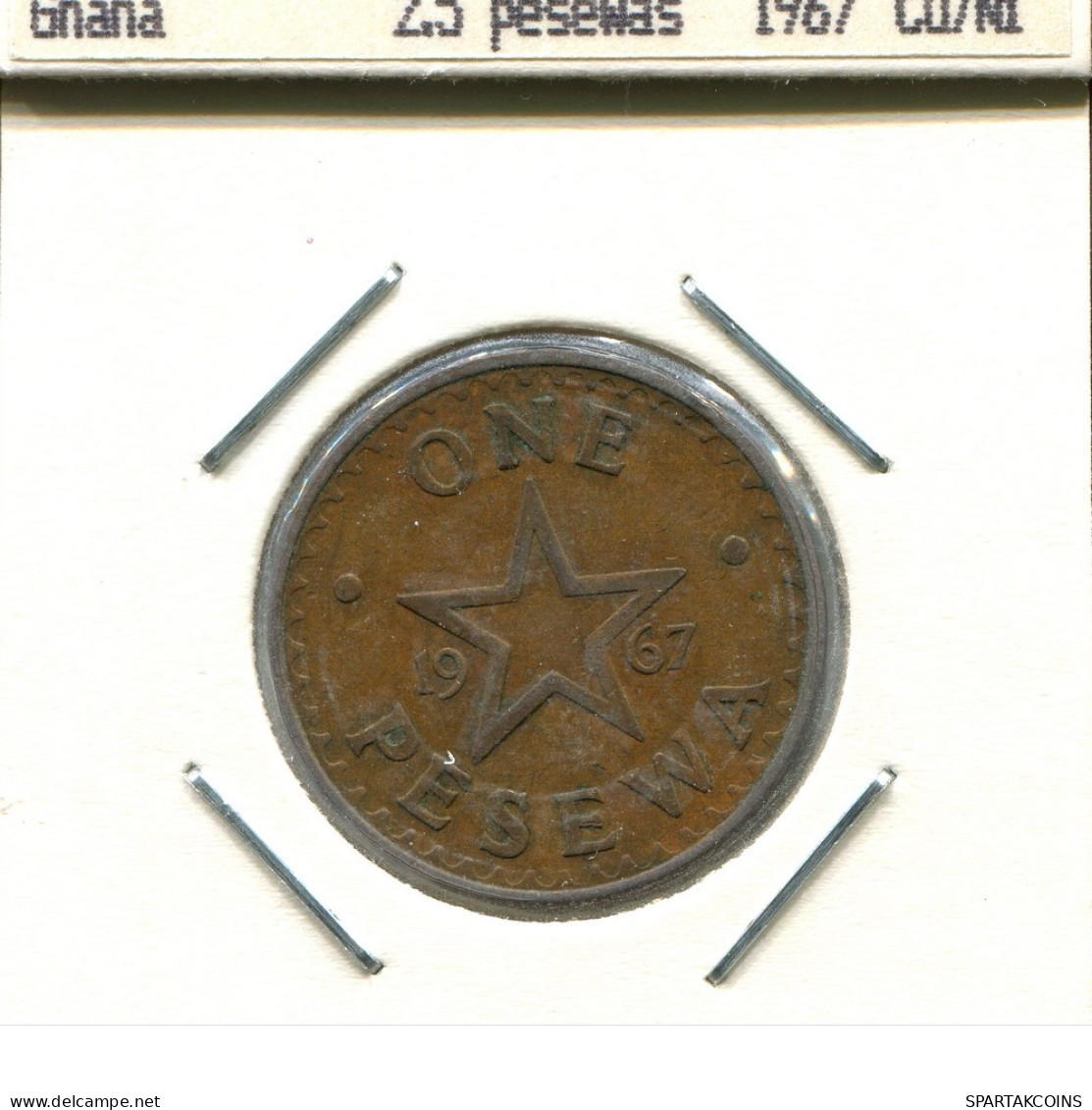 1 PESEWA 1967 GHANA Coin #AS374.U.A - Ghana