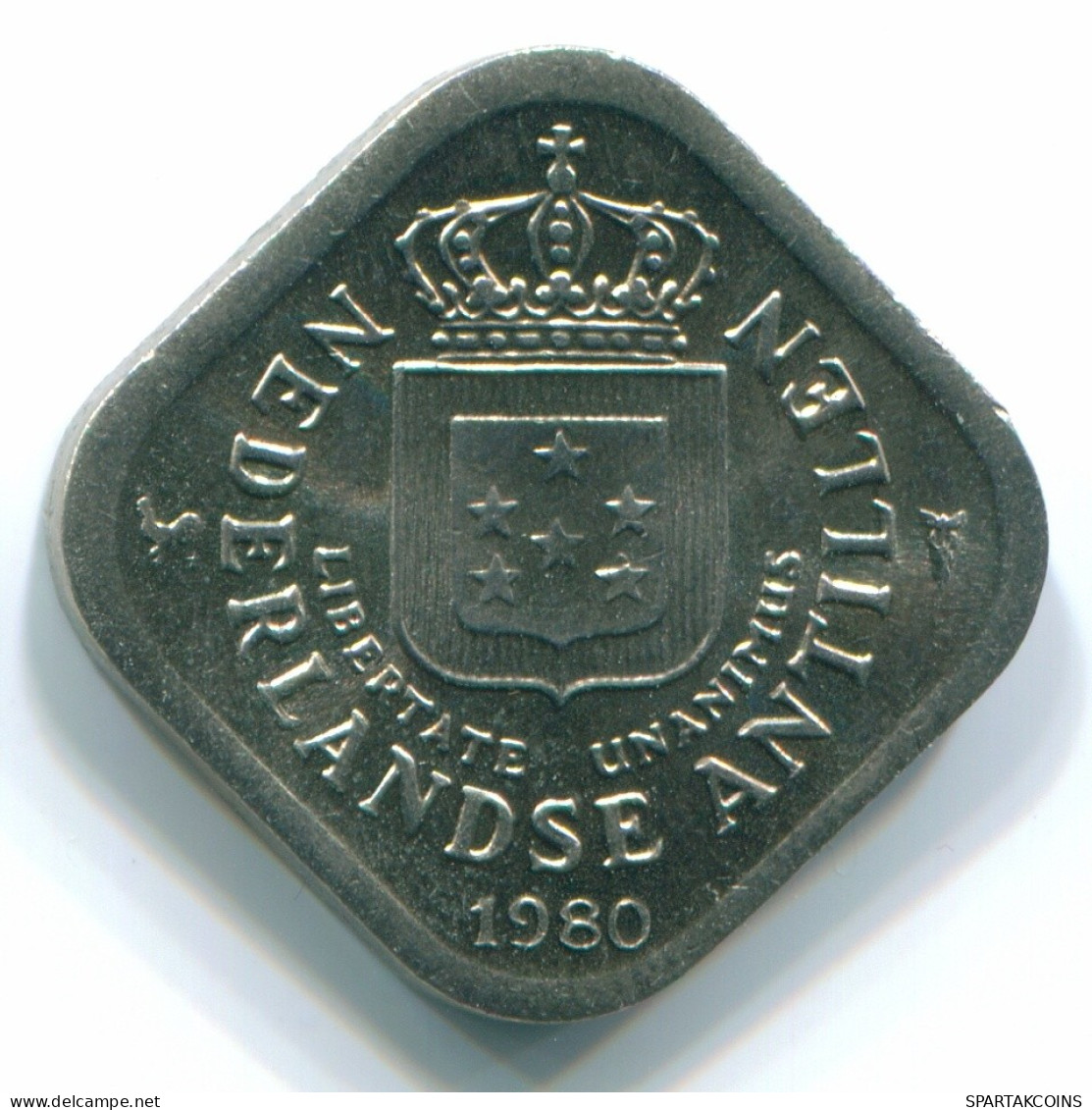 5 CENTS 1980 ANTILLES NÉERLANDAISES Nickel Colonial Pièce #S12315.F.A - Netherlands Antilles