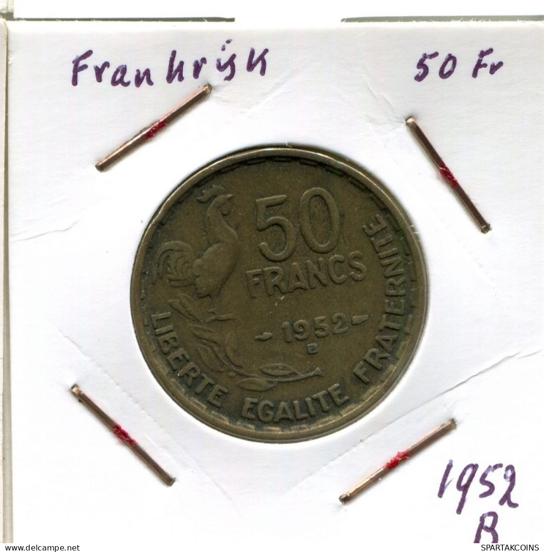 50 FRANCS 1952 B FRANCE French Coin #AM691.U.A - 50 Francs