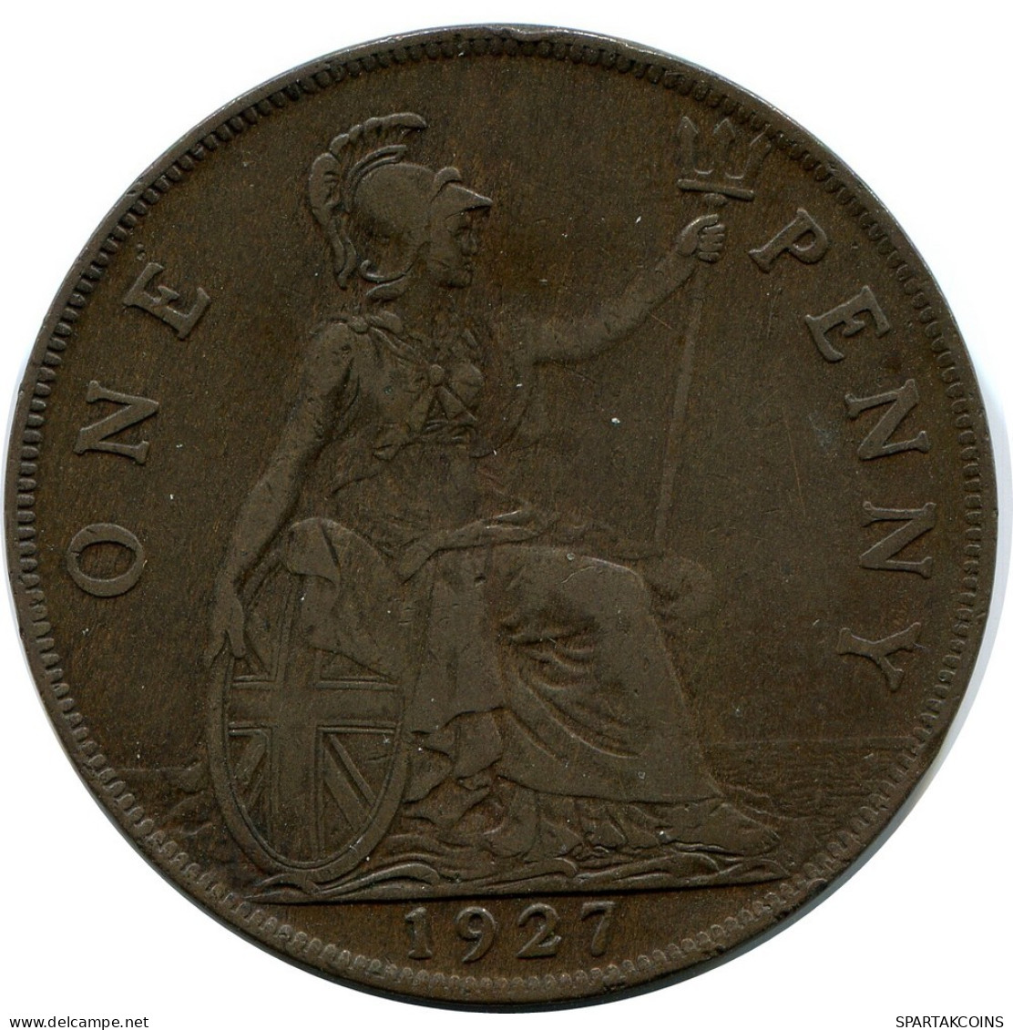 PENNY 1927 UK GROßBRITANNIEN GREAT BRITAIN Münze #BB016.D.A - D. 1 Penny