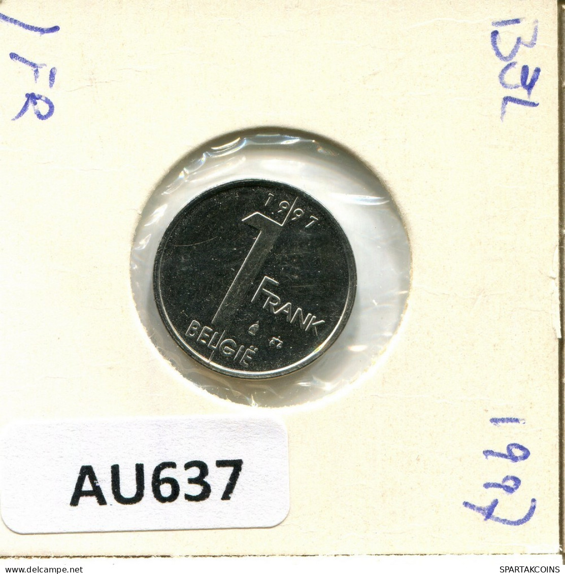 1 FRANC 1997 DUTCH Text BÉLGICA BELGIUM Moneda #AU637.E.A - 1 Frank