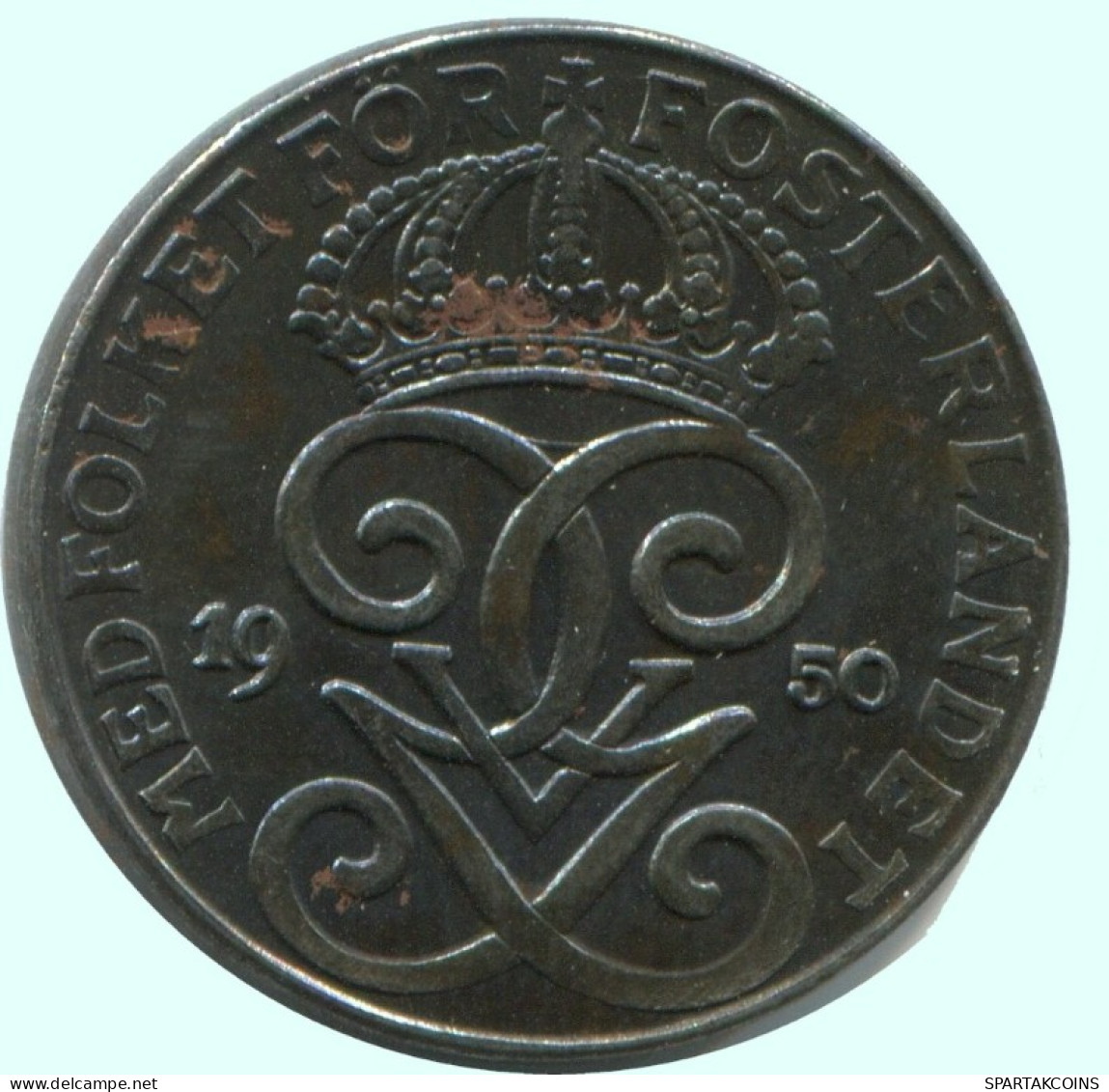 2 ORE 1950 SWEDEN Coin #AC777.2.U.A - Suède