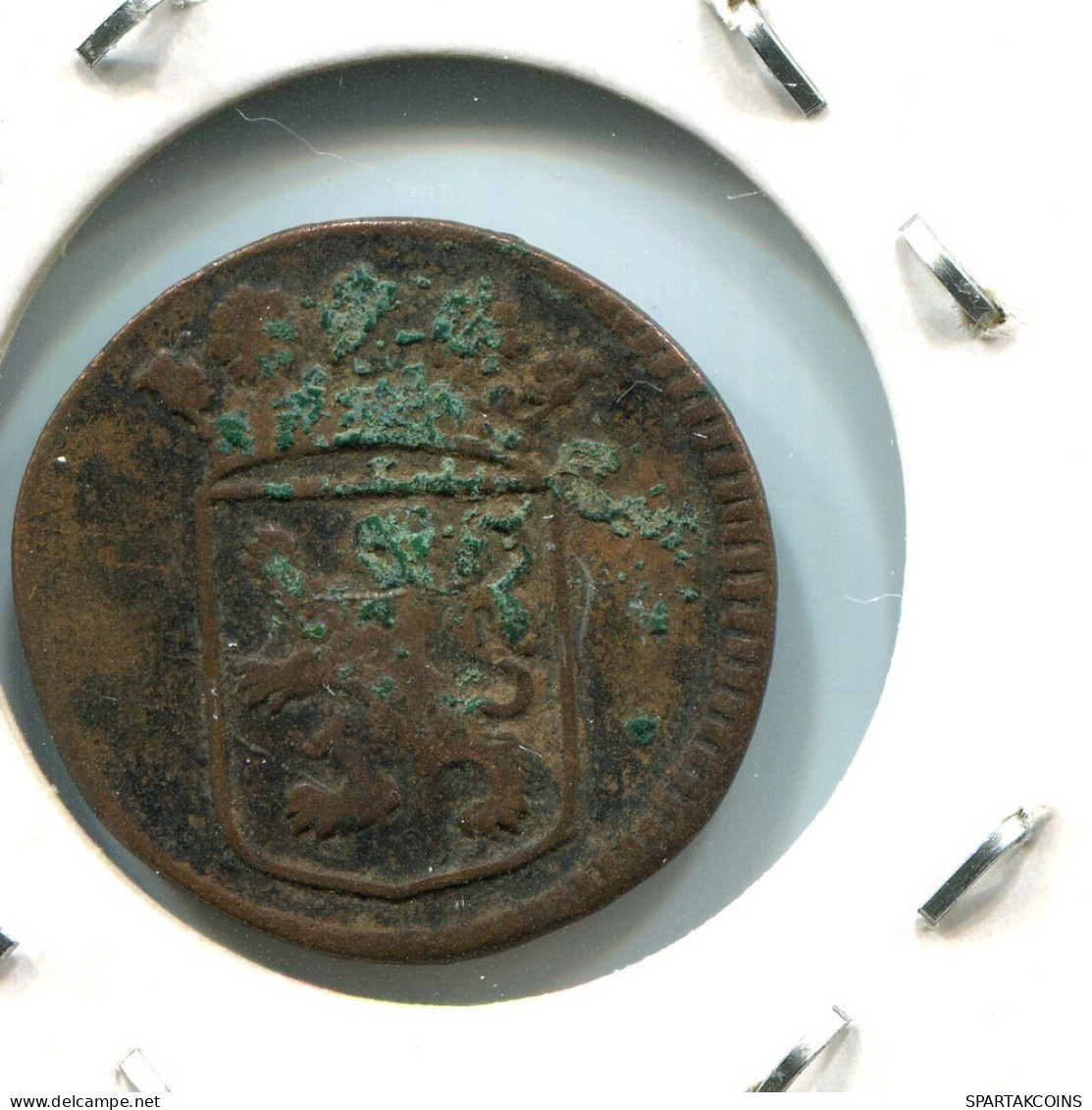 1734 HOLLAND VOC DUIT NEERLANDÉS NETHERLANDS Colonial Moneda #VOC1837.10.E.A - Indes Néerlandaises