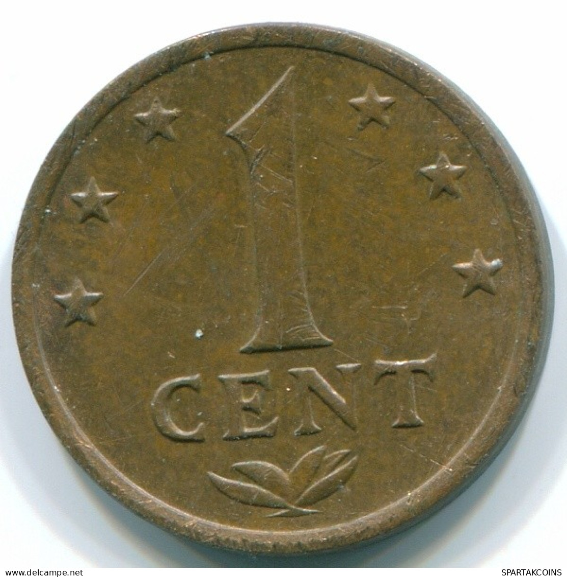 1 CENT 1971 ANTILLAS NEERLANDESAS Bronze Colonial Moneda #S10621.E.A - Antilles Néerlandaises