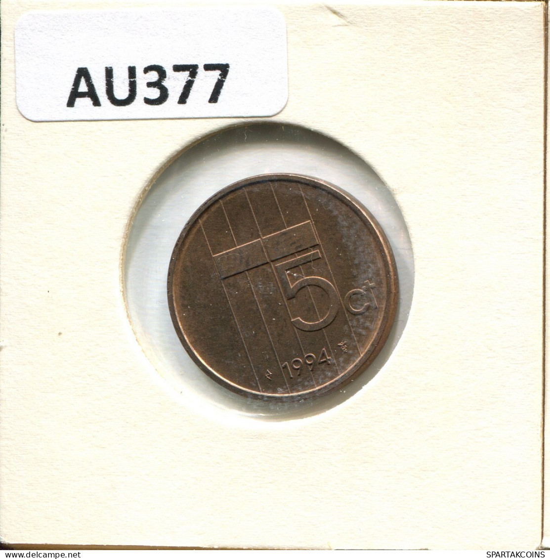 5 CENTS 1994 NIEDERLANDE NETHERLANDS Münze #AU377.D.A - 1980-2001 : Beatrix